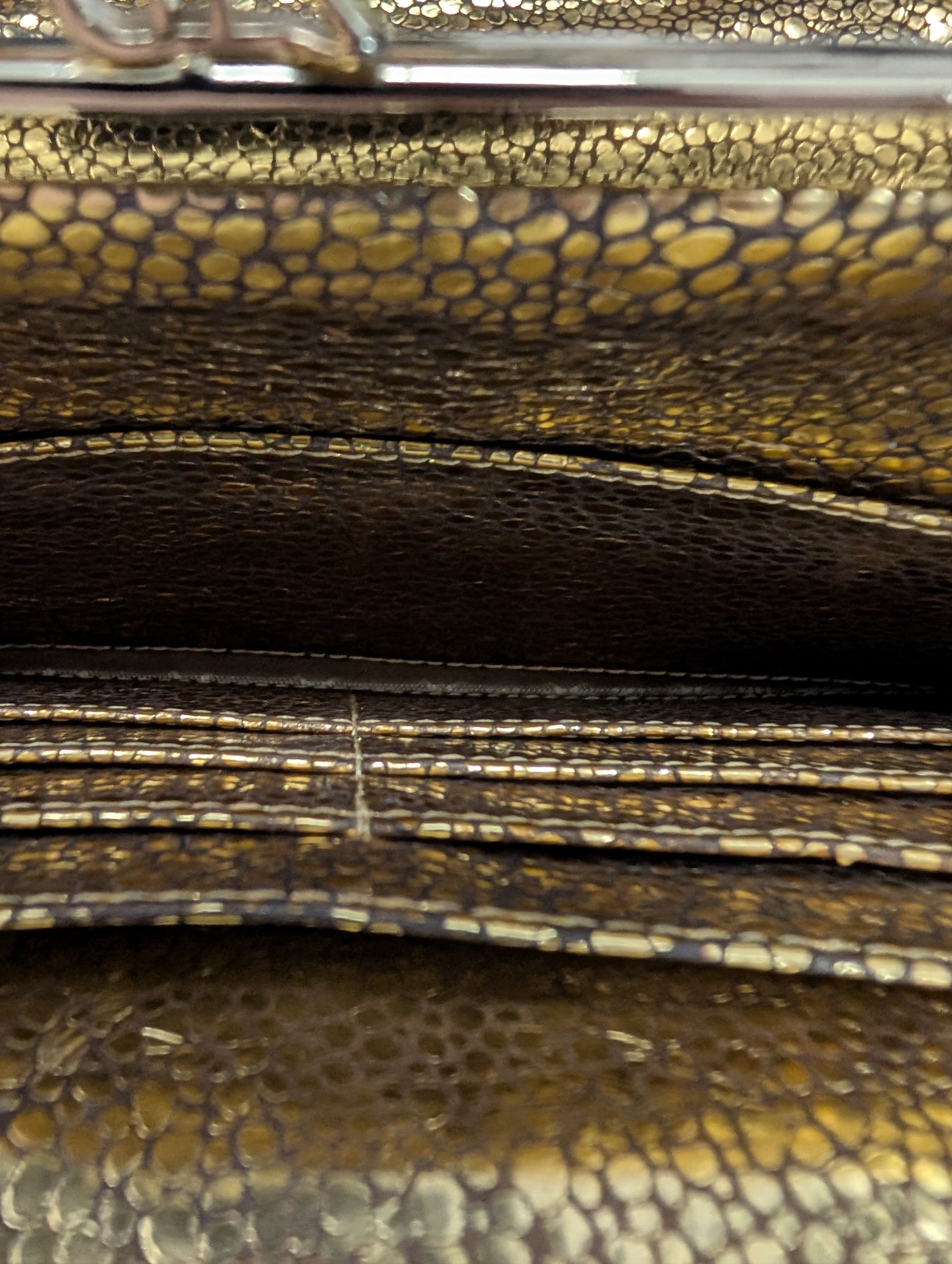 Anya Hindmarch Anya Hindmarch Gold Shiny Clutch Size ONE SIZE - 11 Thumbnail