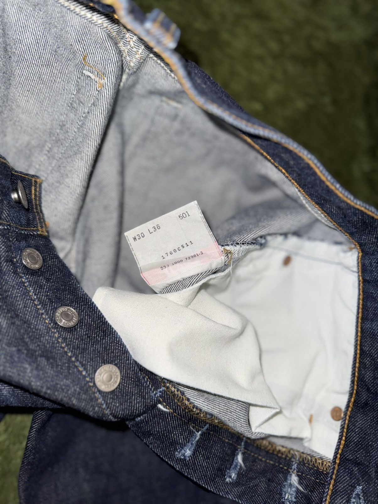 Levi's [30×36] Levi’s 501XX MADE IN USA Sashiko Custom Denim Pants Size US 30 / EU 46 - 5 Thumbnail