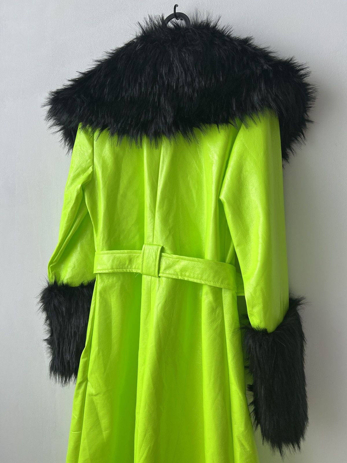 Jaded London Jaded London Neon Green Trench Coat Faux Fur Trims UK10 Size S / US 4 / IT 40 - 11 Thumbnail