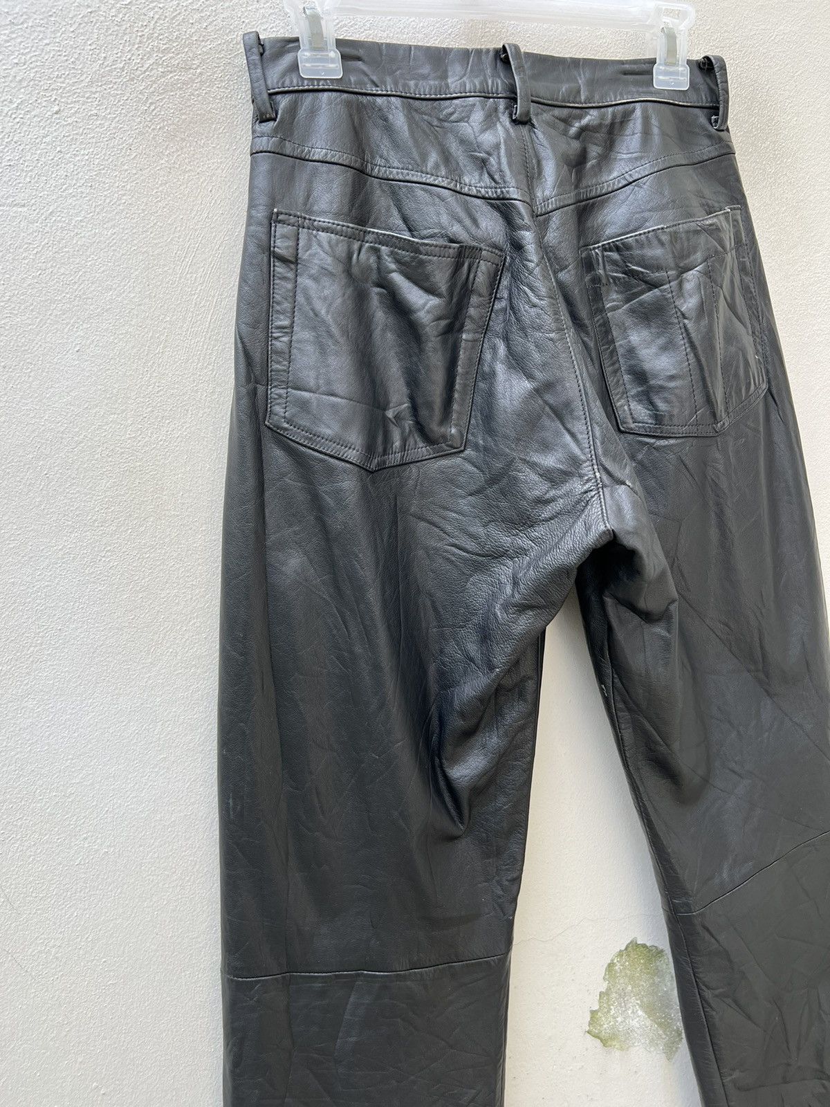 Leather Vintage Tete Homme Japan Patina Black Cowhide Leather Pant Size US 28 / EU 44 - 16 Thumbnail