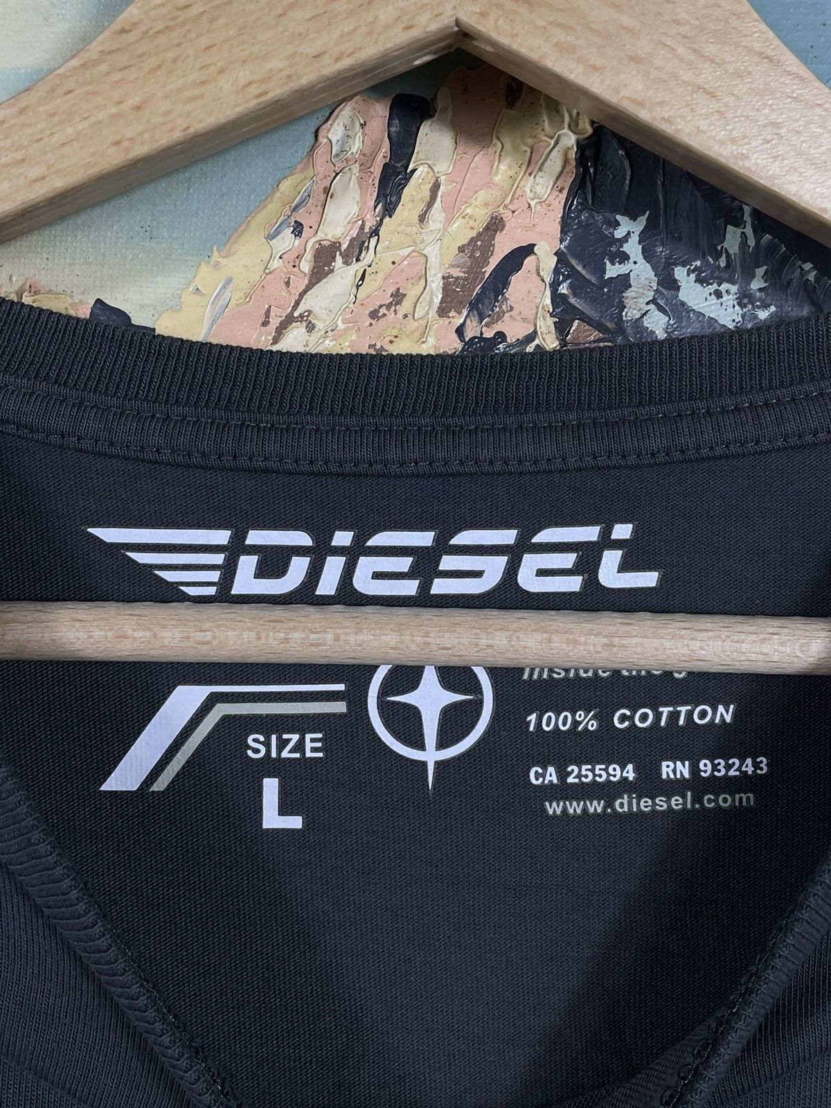 Diesel × Vintage Vintage Y2k 00s Retro Diesel T Shirt Tee Cyber Grunge Size US L / EU 52-54 / 3 - 5 Thumbnail