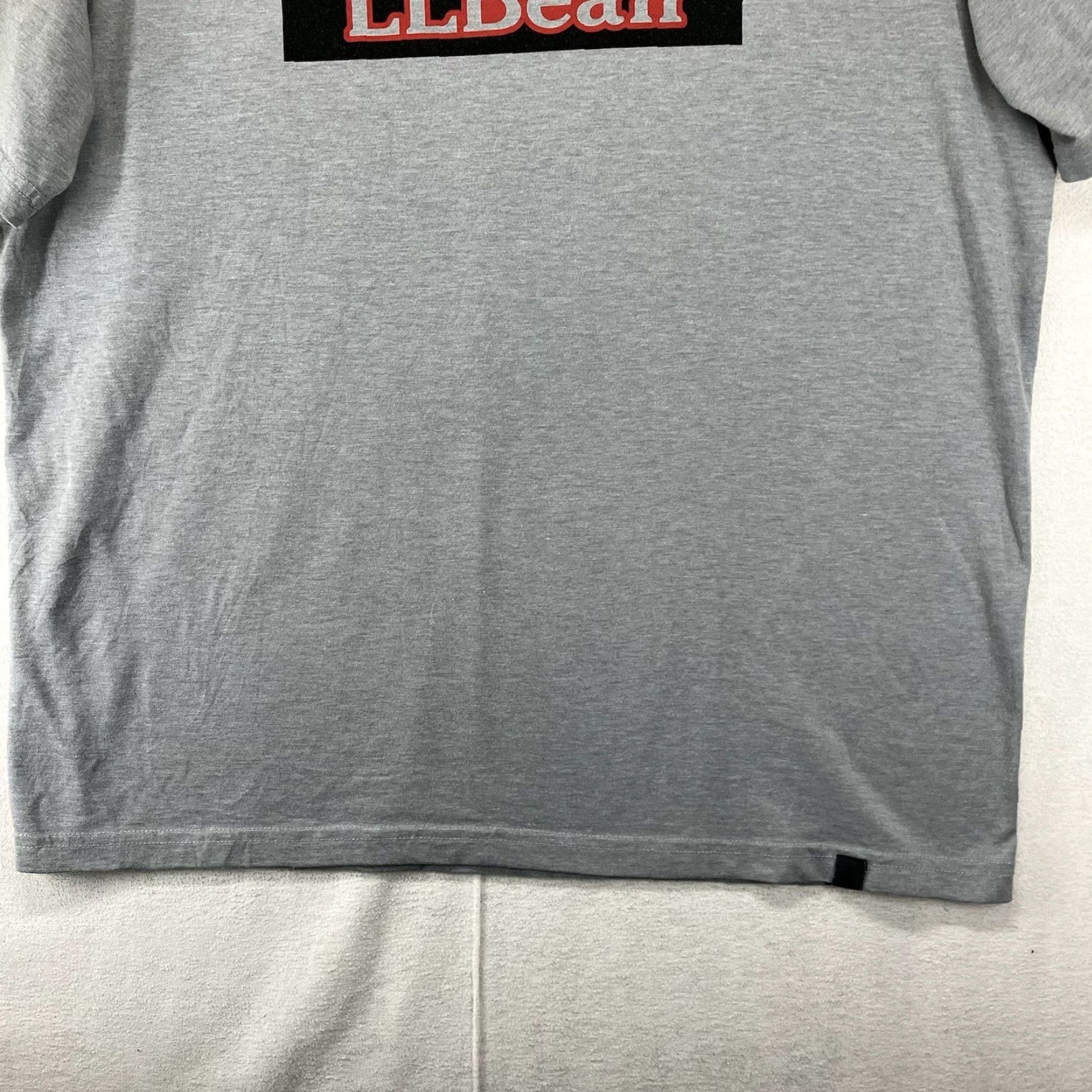 Vintage L.L.Bean Mens T-Shirt Regular Slightly Fitted Graphic Crew Neck Short Sleeve Gray Lightweight Cotton Polyester Logo Fisherman Size US M / EU 48-50 / 2 - 7 Thumbnail