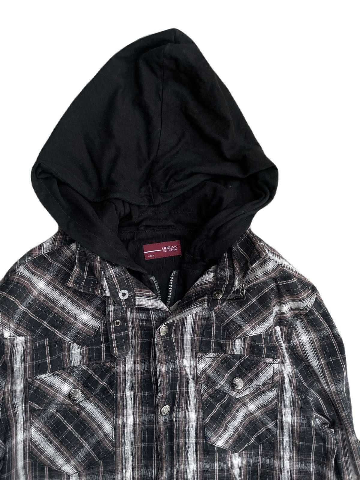 If Six Was Nine 2000s Japanese archive Docking Layered Belt Plaid Shirts Size US S / EU 44-46 / 1 - 6 Thumbnail
