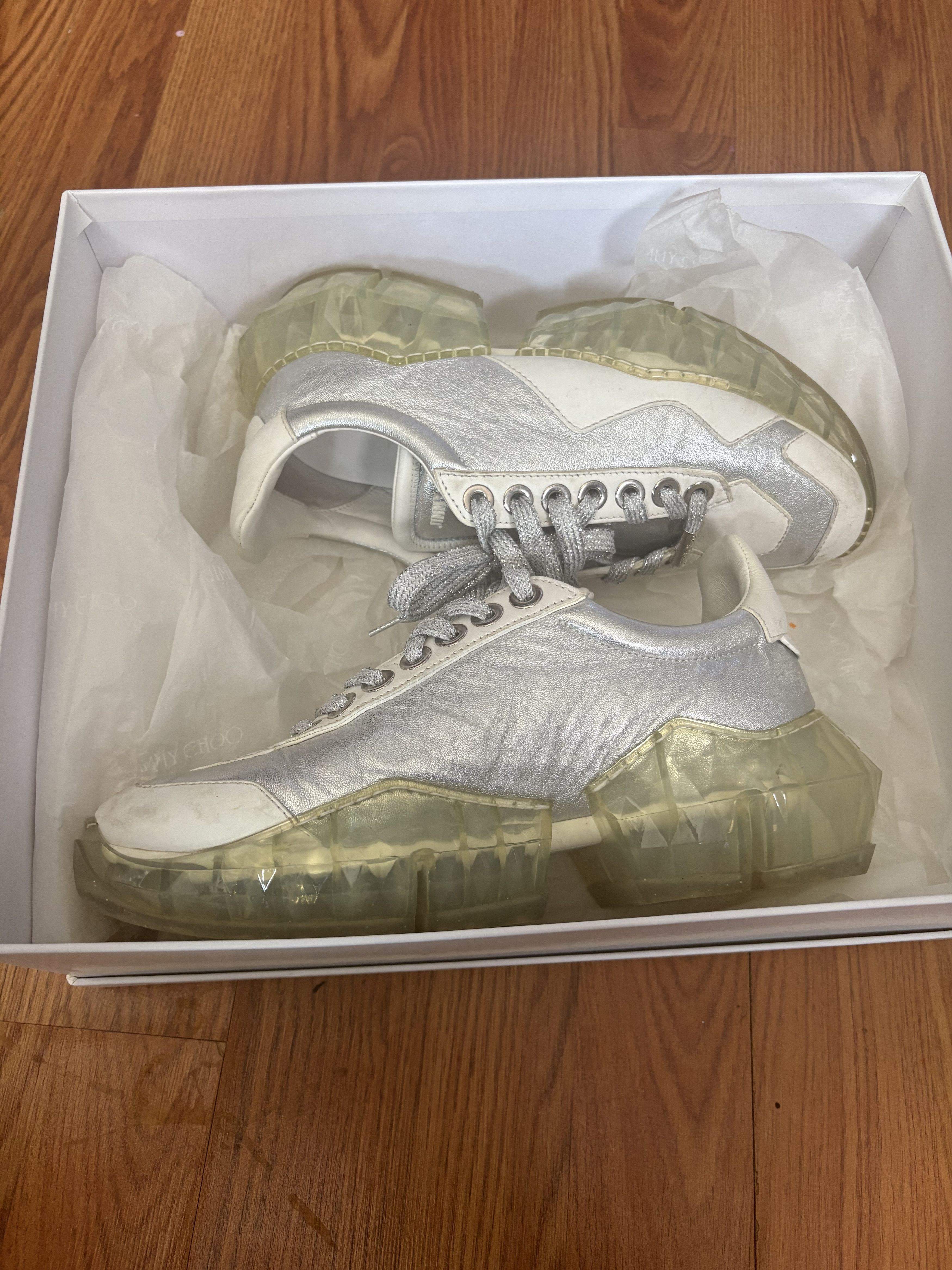 Jimmy Choo Jimmy Choo silver sneakers Size US 7.5 / IT 37.5 - 2 Thumbnail
