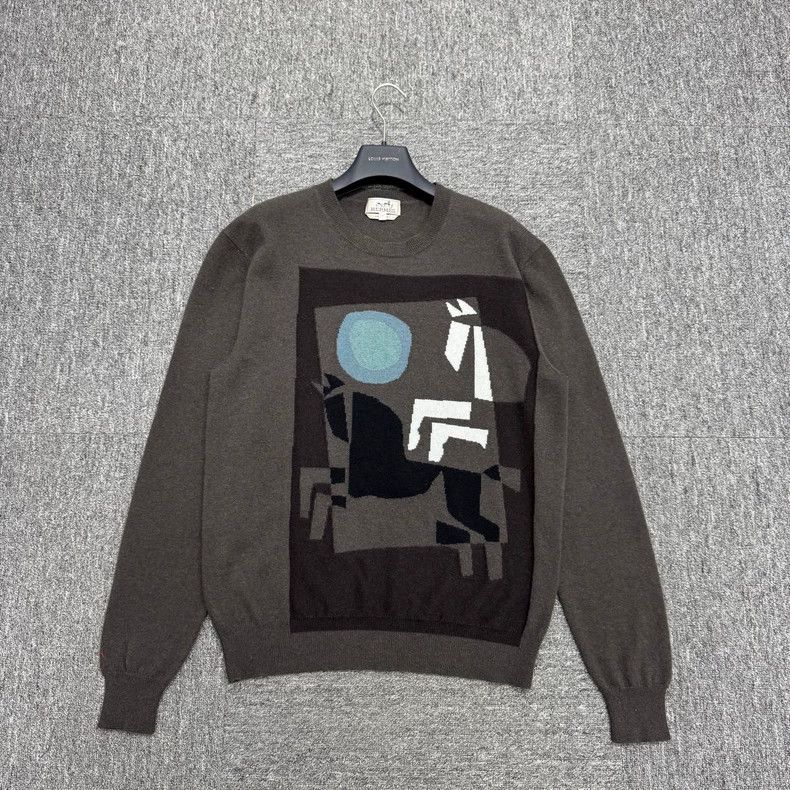 Hermes Hermes Intarsia Crewneck Knit Sweater Size US M / EU 48-50 / 2 - 1 Thumbnail