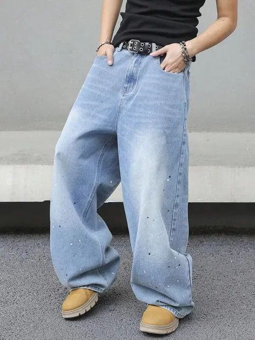 Japanese Brand × Vintage DRIP BAGGY vintage Y2K denim jeans pants Size US 33 - 2 Thumbnail
