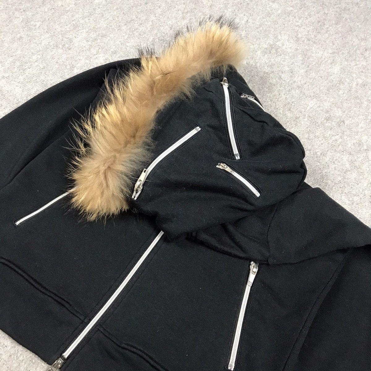 If Six Was Nine × Japanese Brand × Le Grande Bleu (L.G.B.) JAPANESE SEMANTIC DESIGN MULTI ZIPPER FUR HOODIES JACKET Size US L / EU 52-54 / 3 - 5 Thumbnail