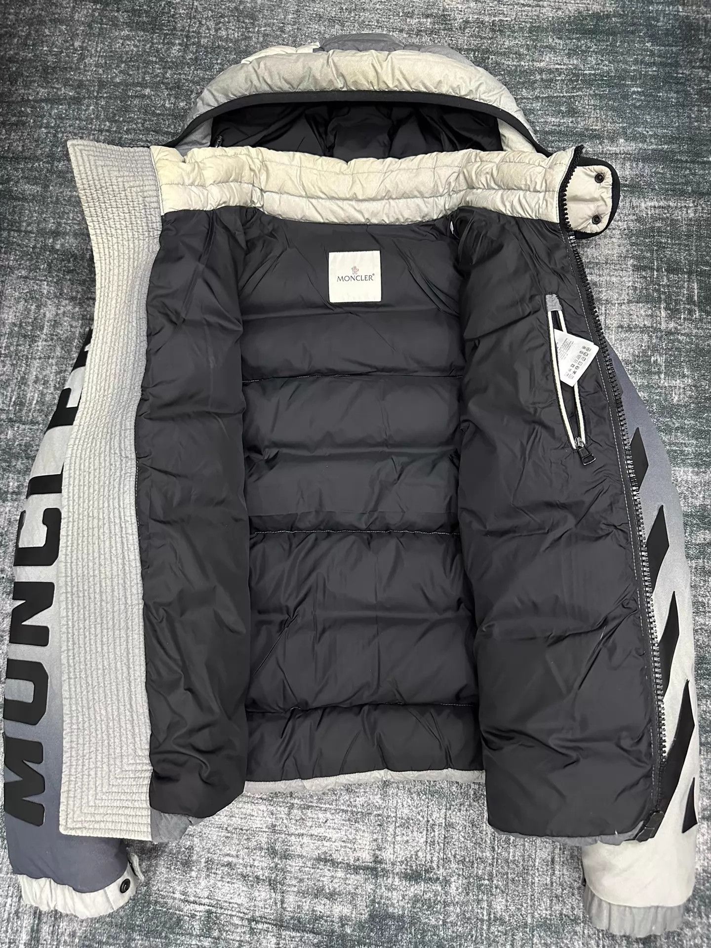 Moncler Moncler x Off-White Tie-Dye Off-White Gray XXL Down Jacket Size M / US 6-8 / IT 42-44 - 4 Thumbnail