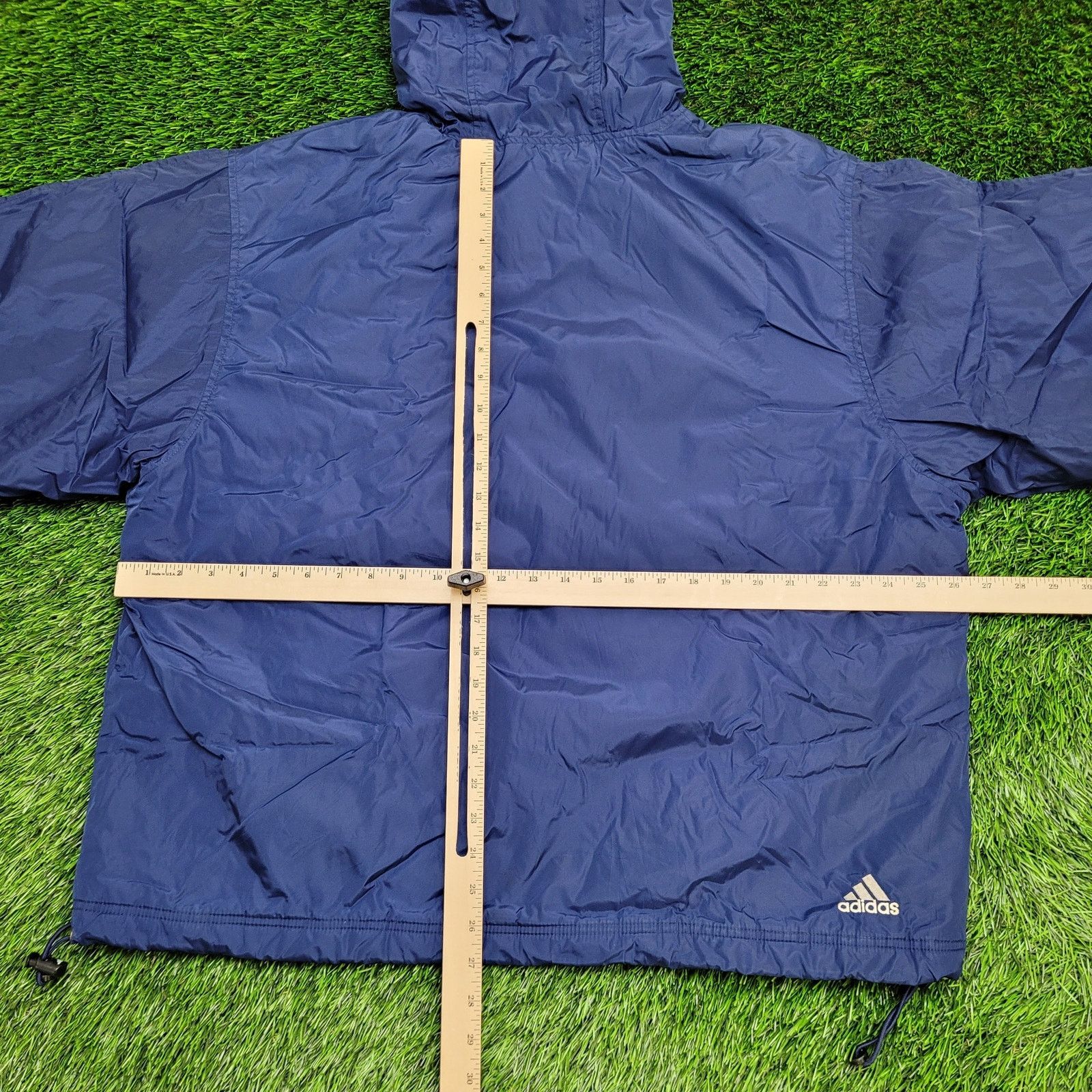 Adidas Vintage 90s ADIDAS Hooded Windbreaker Zip Jacket Large 36x27 Size US M / EU 48-50 / 2 - 12 Thumbnail