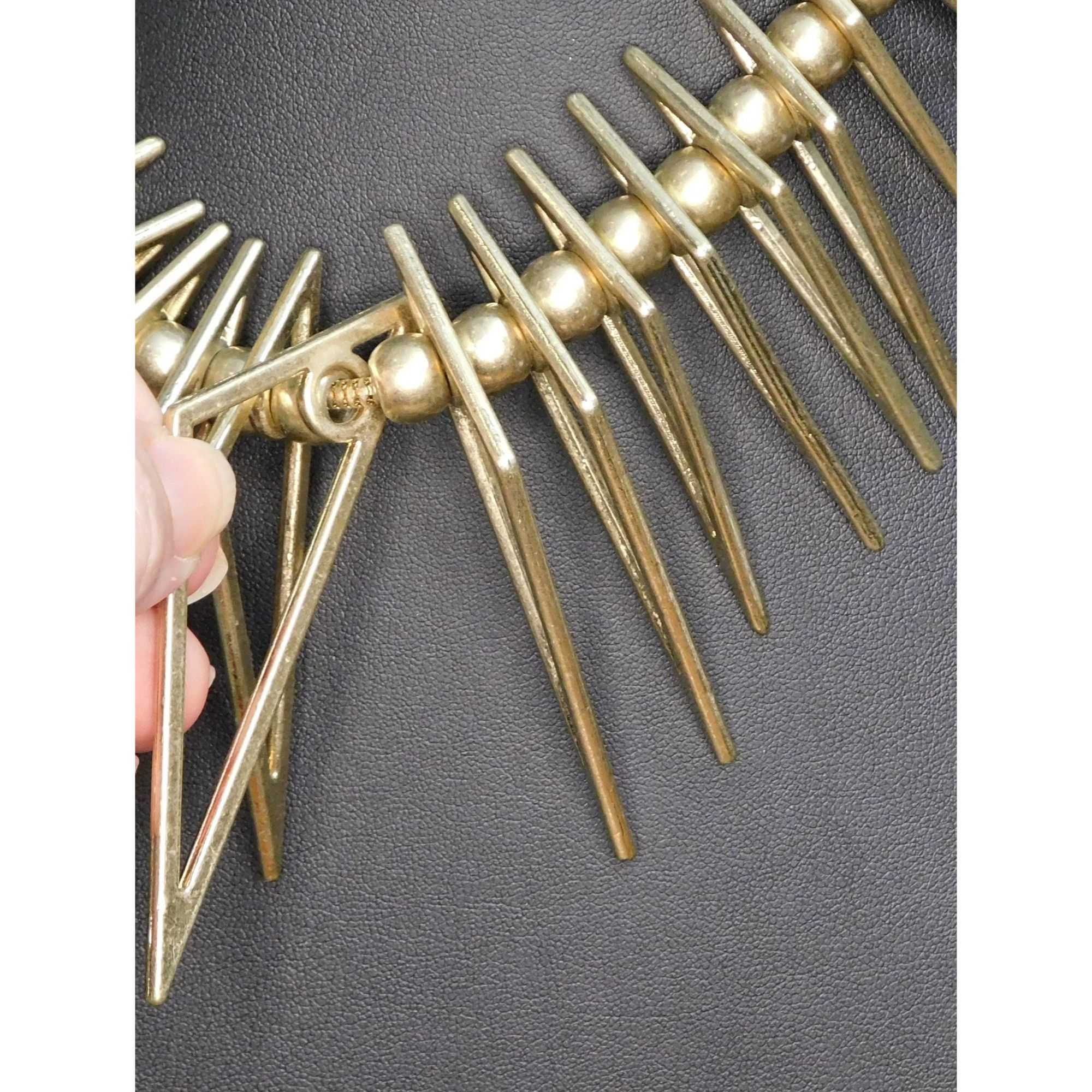 Other Geometric Open Triangle Spike Statement Necklace Size ONE SIZE - 4 Thumbnail
