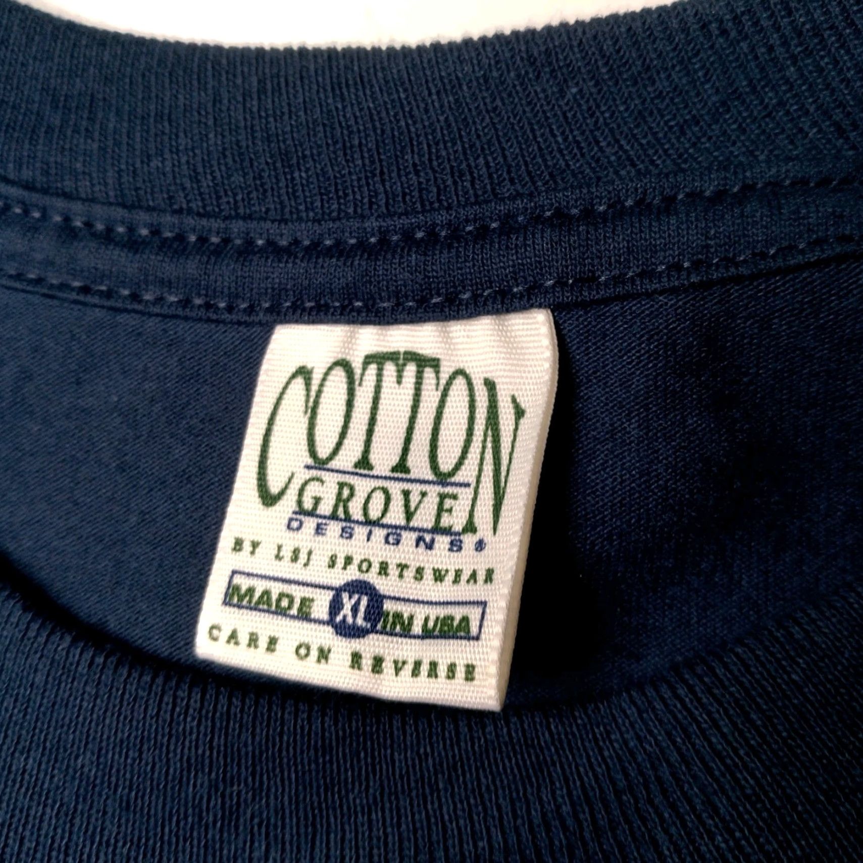 Cotton On VINTAGE Cotton Bald Eagle Shirt Men XL Blue Nature Graphic Moon Tree Cotton Grove Size US XL / EU 56 / 4 - 7 Thumbnail