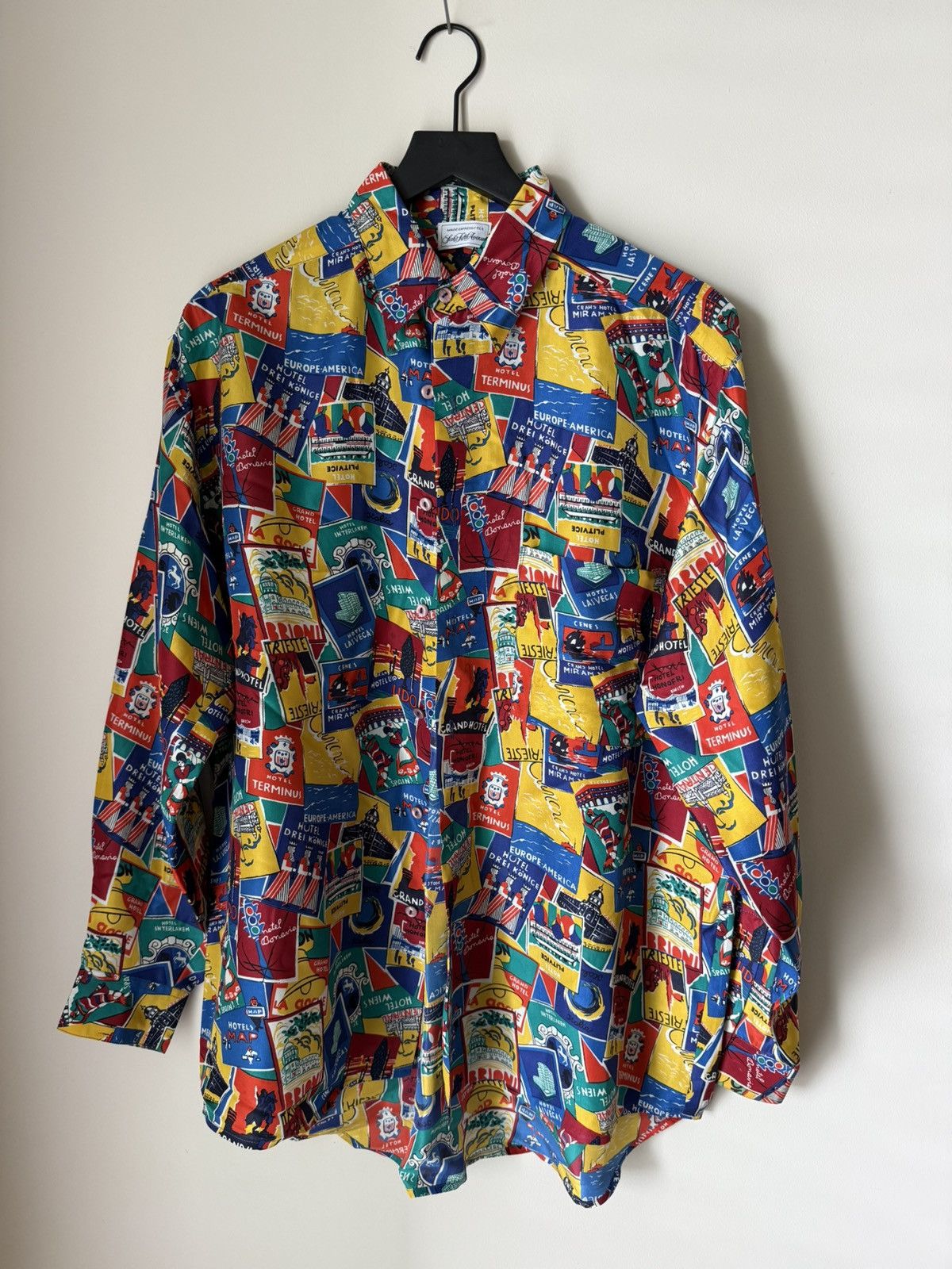 Saks Fifth Avenue Saks 5th Ave - Medium Around The World Long Sleeve Button Up Size US M / EU 48-50 / 2 - 1 Thumbnail
