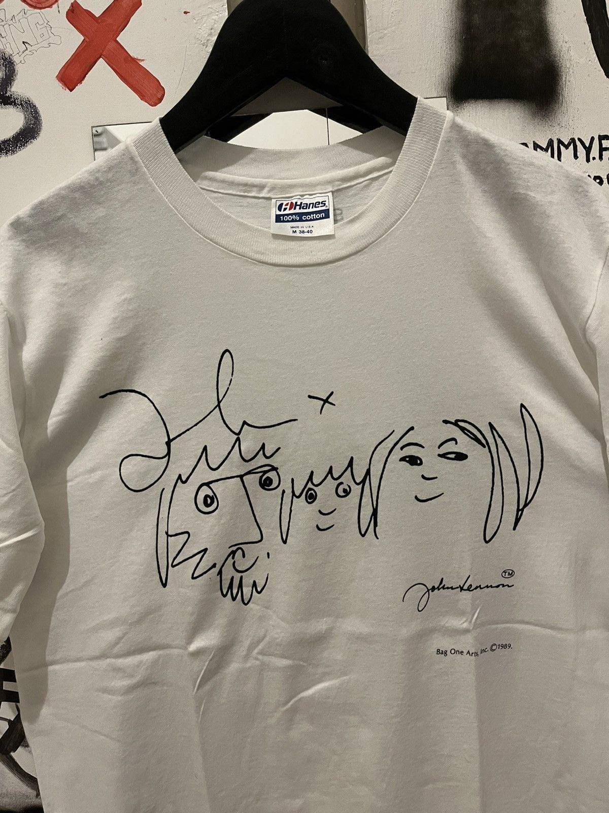 Vintage Vintage john lennon drawing 80s Size US M / EU 48-50 / 2 - 5 Thumbnail