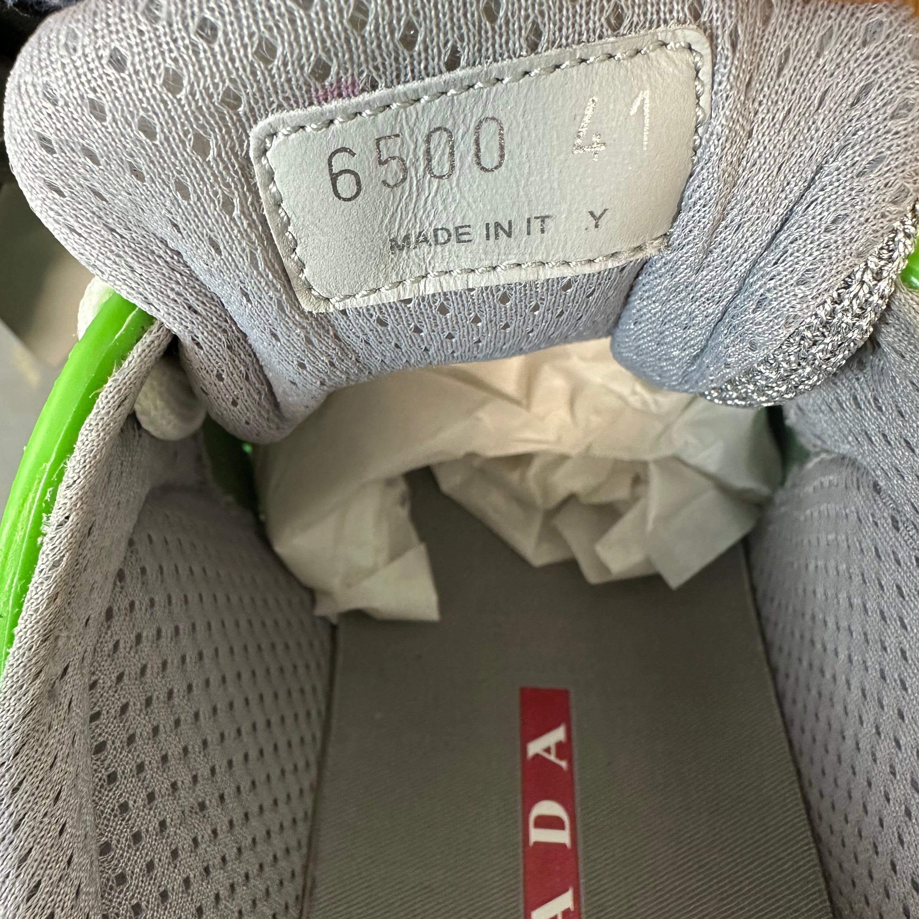 Prada Prada Americas Cup Green Rubber Sneaker Sz 8 (41) DS Size US 8 / EU 41 - 7 Thumbnail