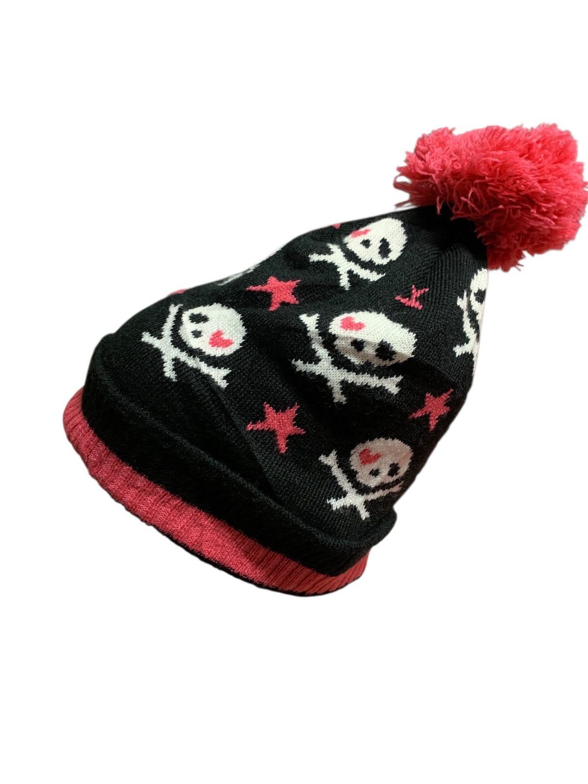 Designer × Japanese Brand × Kapital Rare Skull Roses Cuffed Beanie Hat Size ONE SIZE - 6 Thumbnail