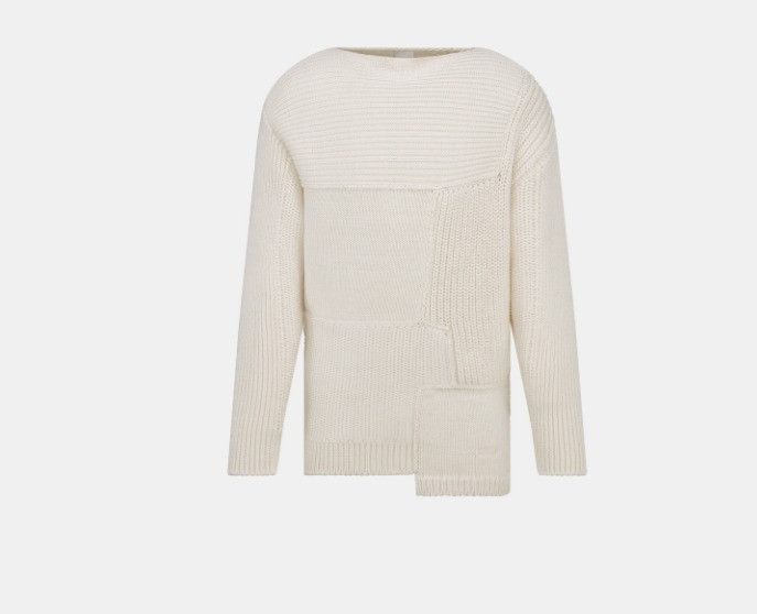 Dior o1w1db11224 Cotton Knit Sweater in Ivory Size US M / EU 48-50 / 2 - 1 Thumbnail