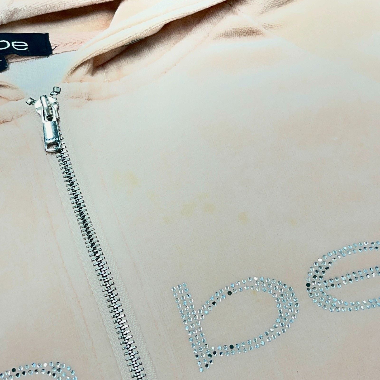 Bebe × Vintage Vintage Y2K Bebe Rhinestone Full Zip Hoodie Sweater XL Size XL / US 12-14 / IT 48-50 - 5 Thumbnail