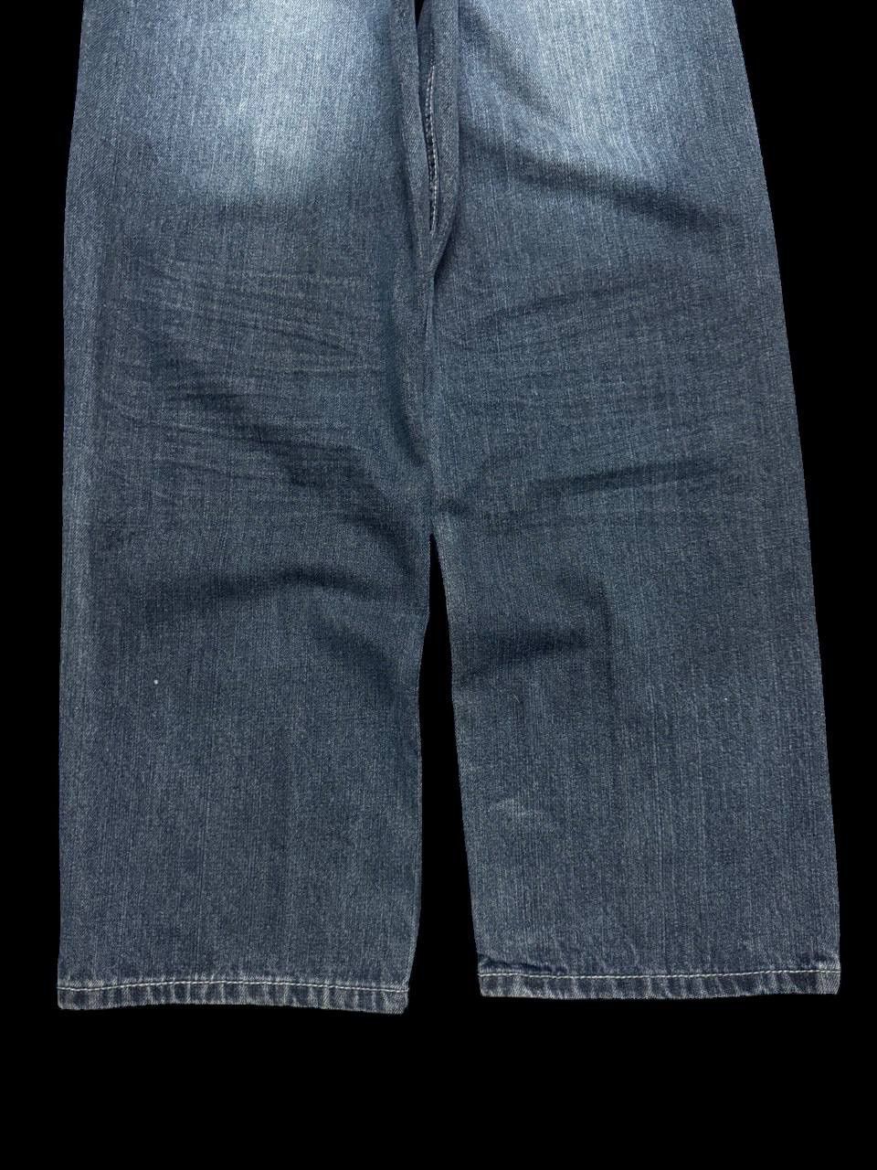 Tornado Mart SUPER BAGGY 90s Style Fubu Mudwash Wide Studded Jeans Size US 26 / EU 42 - 18 Thumbnail