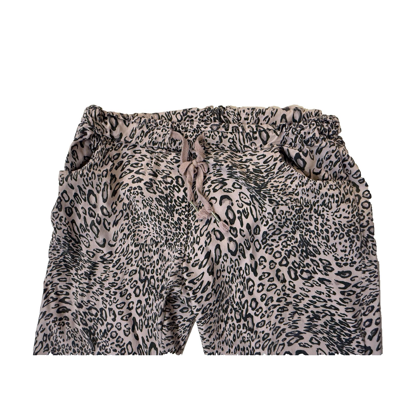 & Other Stories Levanté Leopard Print Jogger Pants Womens Med Boho AOP Italy Size 28" / US 6 / IT 42 - 2 Thumbnail