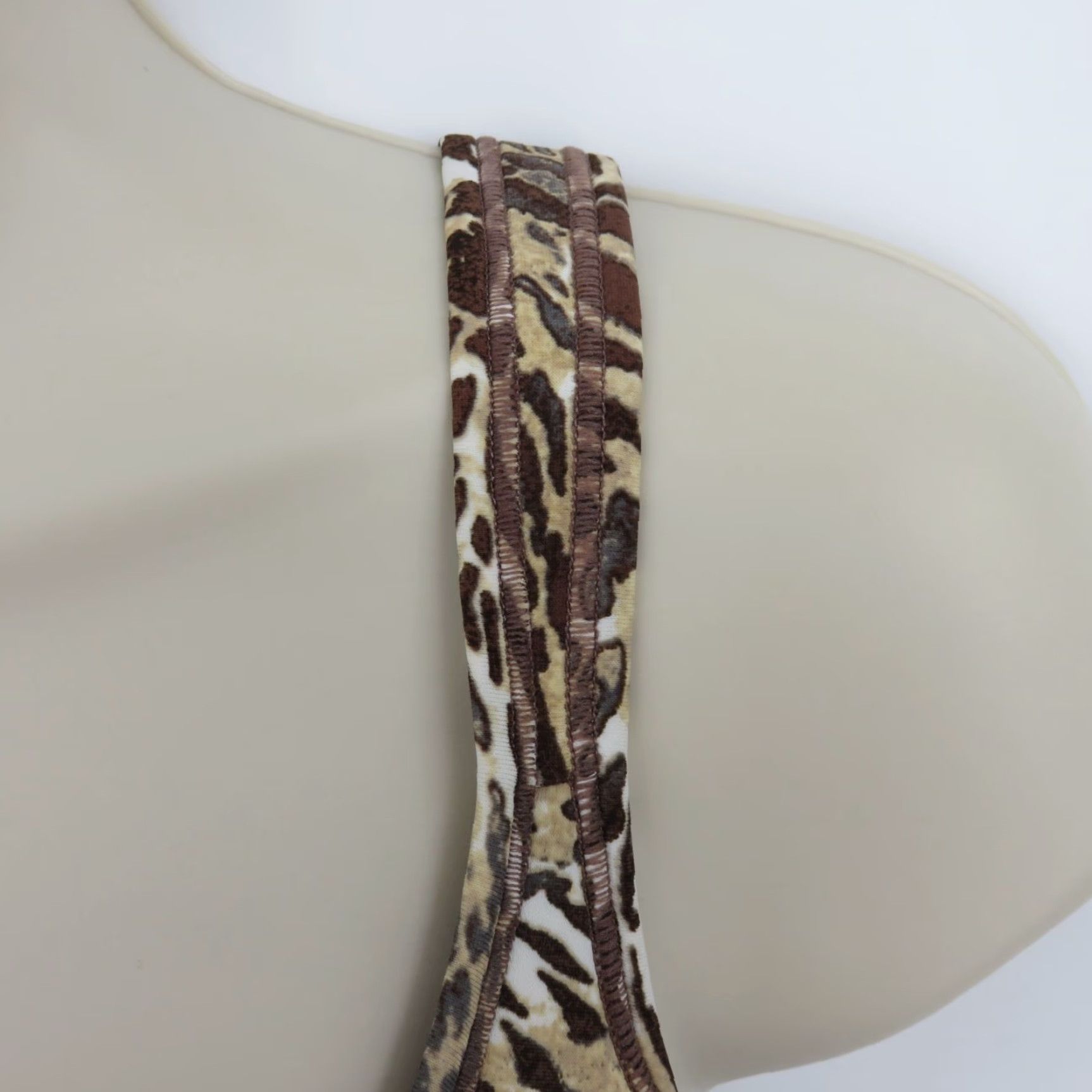 Hanes Hanes Bra 38D G888 Perfection Comfort Foam Underwired Brown Gray Animal Print Size ONE SIZE - 4 Thumbnail