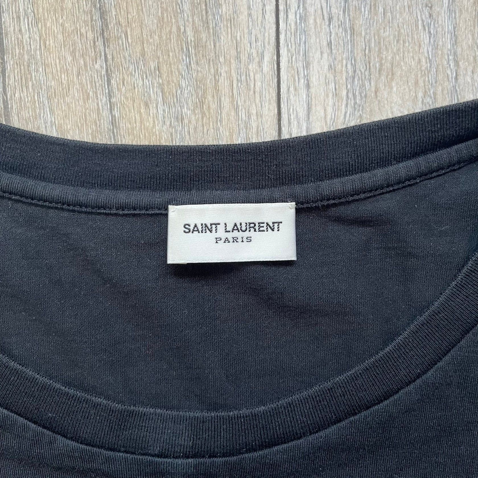 Saint Laurent Paris Saint Laurent 2018 Black Logo Tee Size US XL / EU 56 / 4 - 3 Thumbnail