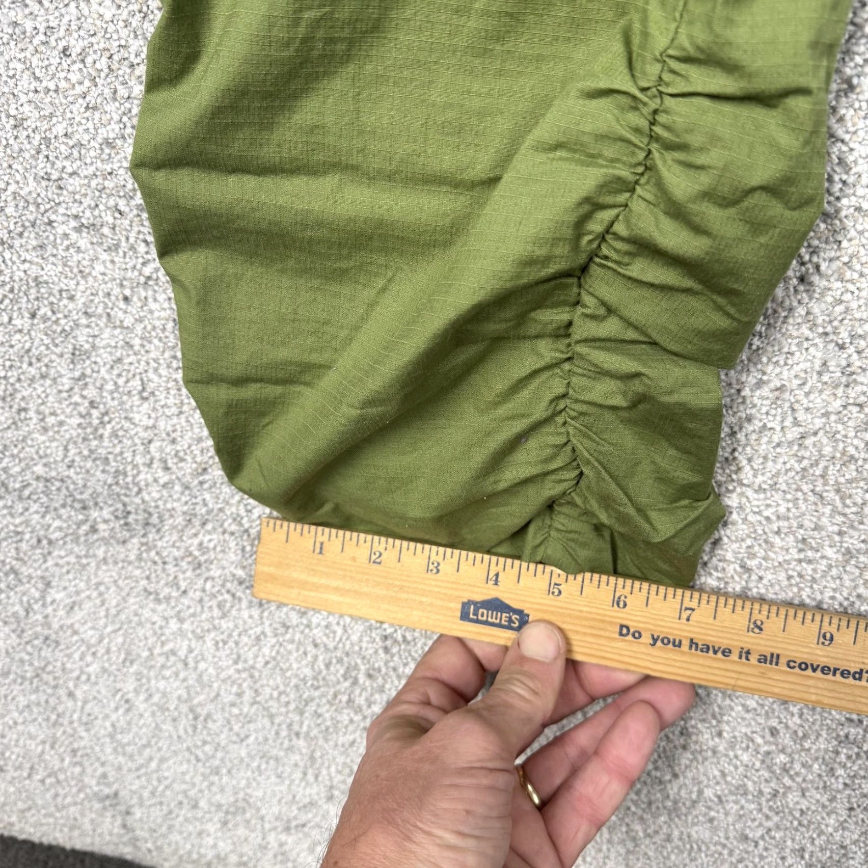Vintage Suzanne Somers Y2K Cargo Pants 12 Olive Green Stretch Ruched Hem Casual Utility Women Pants Regular 34x30.5 Cotton Spandex Size 34" / US 12 / IT 48 - 3 Thumbnail