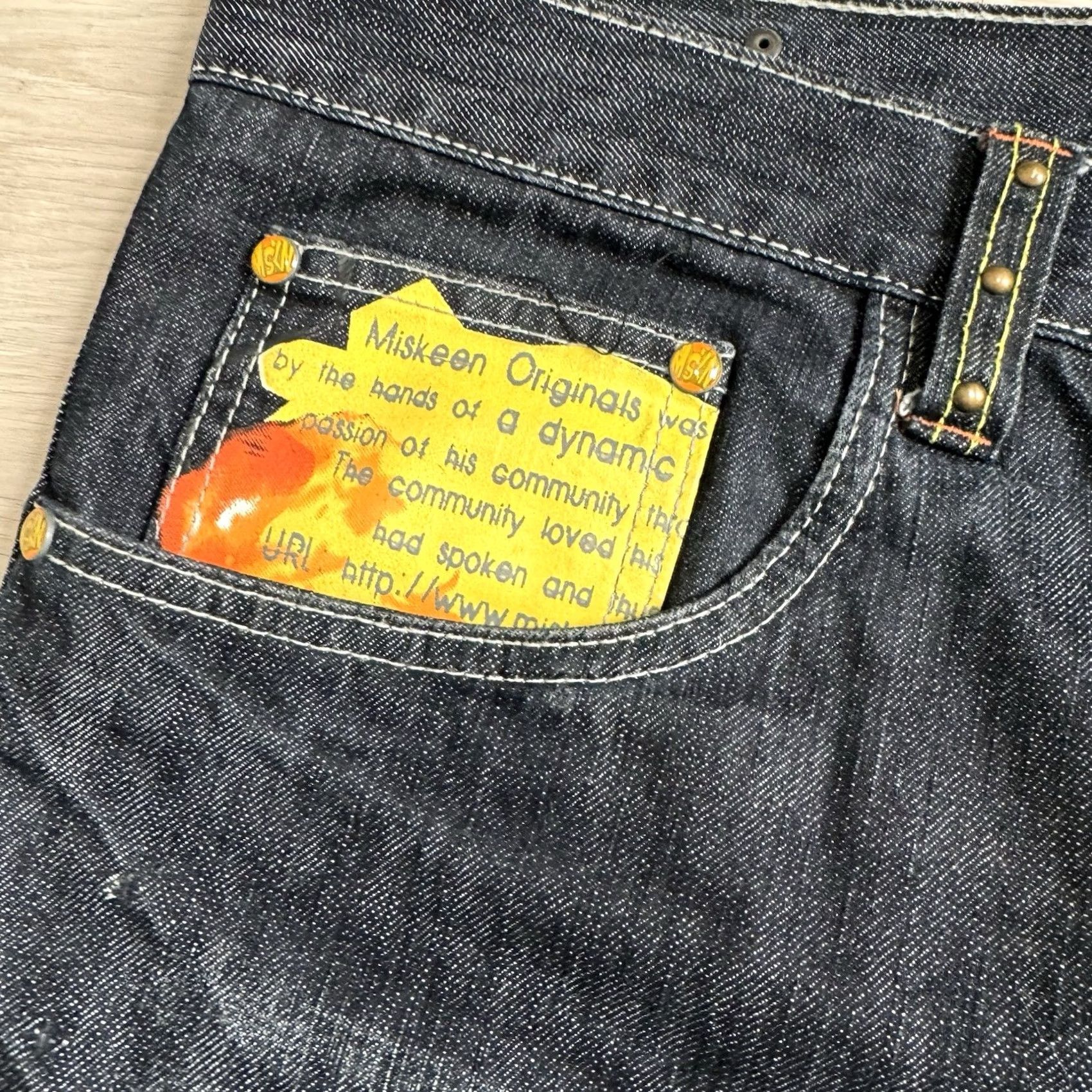 JNCO Miskeen Jeans Baggy Denim Embroidered Pockets 40x33 Men's Jeans Baggy / saggy Size US 40 / EU 56 - 7 Thumbnail