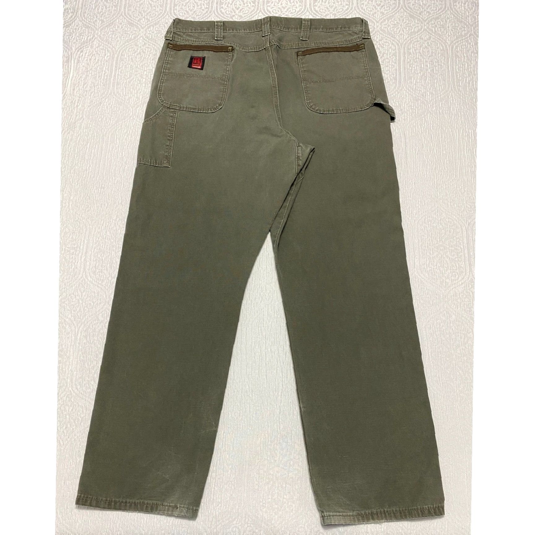 Vintage VINTAGE Riggs Workwear Carpenter Pants Mens Size 42×34 Green Ripstop Straight Size US 42 / EU 58 - 2 Thumbnail