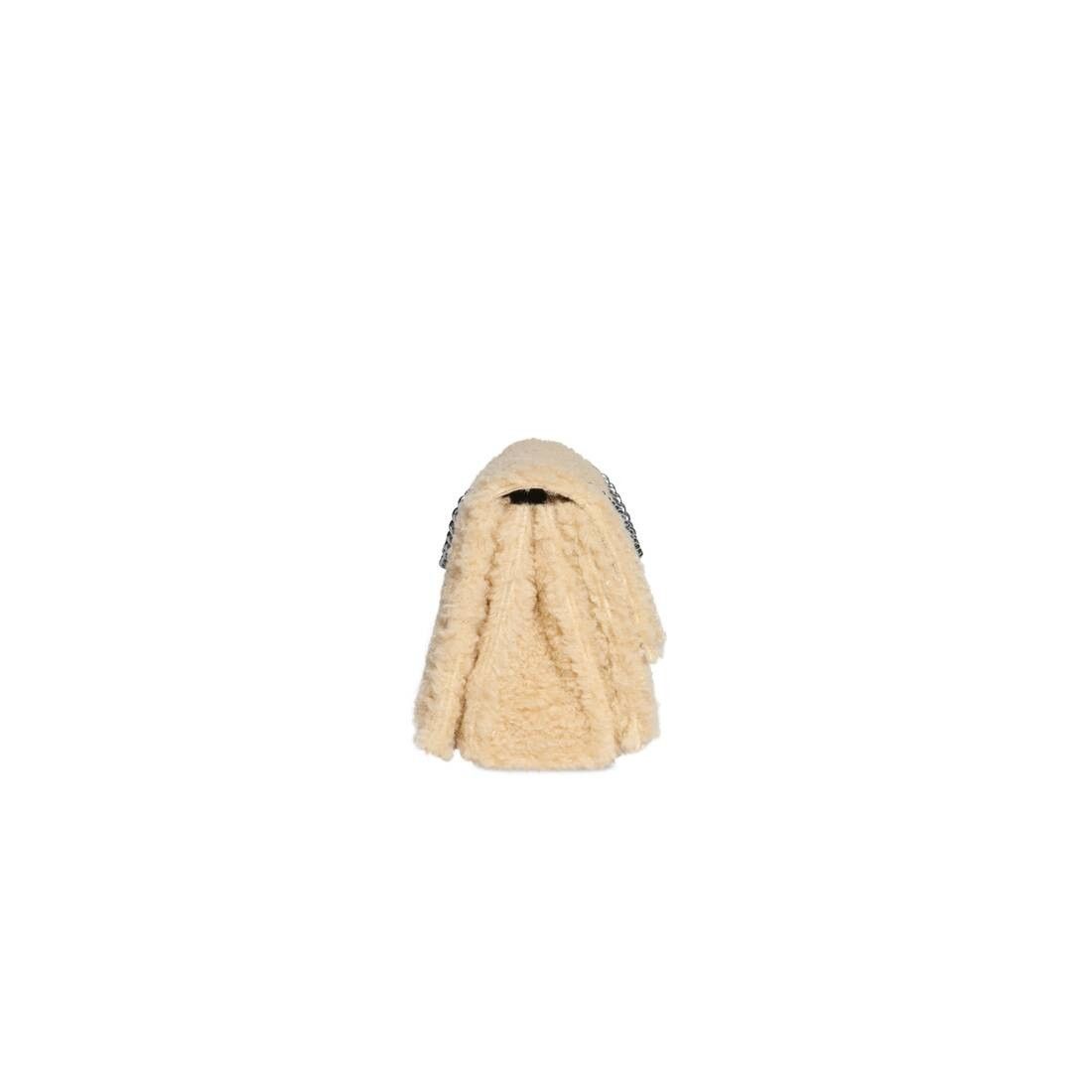 Balenciaga o1mt1gz0525 Size: OS / Crush Small Chain Bag Shearling Size ONE SIZE - 3 Thumbnail