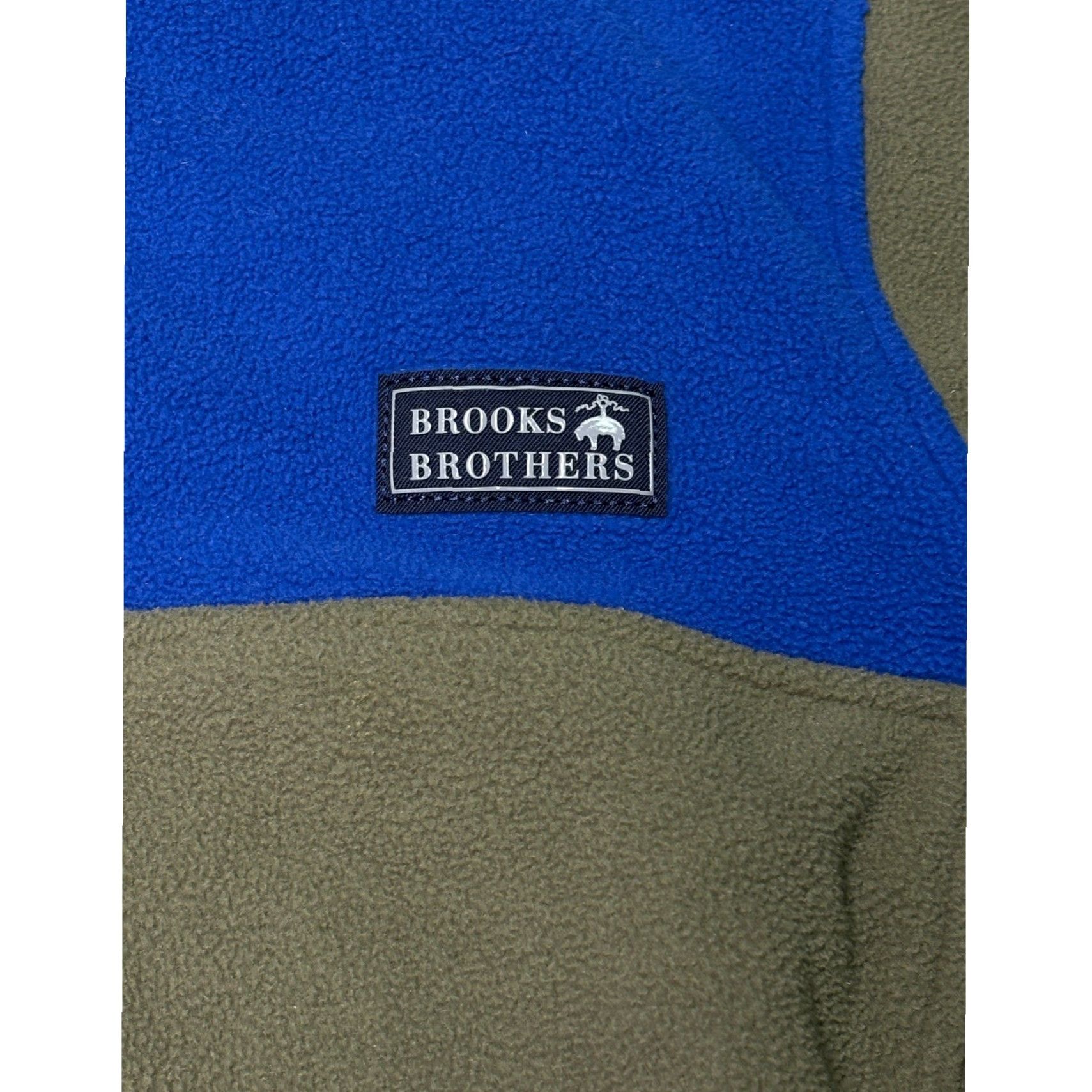 Brooks Brothers Brooks Brothers Men Fleece 1/4 Zip Pullover Khaki Blue Size L Casual Outdoor Shirt Pullover Mens Colorblock Size US L / EU 52-54 / 3 - 2 Thumbnail