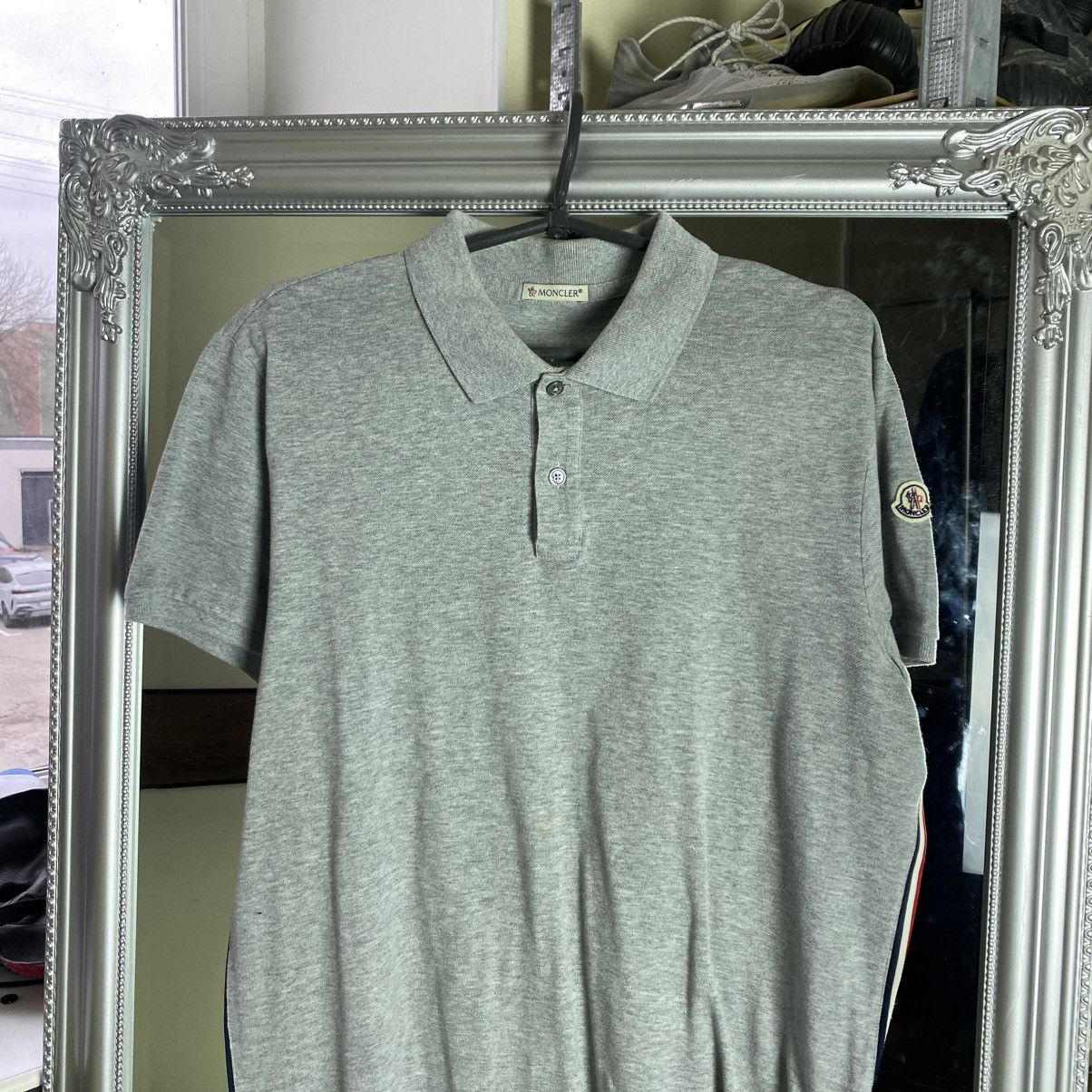 Moncler Vintage Luxury Polo Moncler Grey L size Size US L / EU 52-54 / 3 - 2 Thumbnail