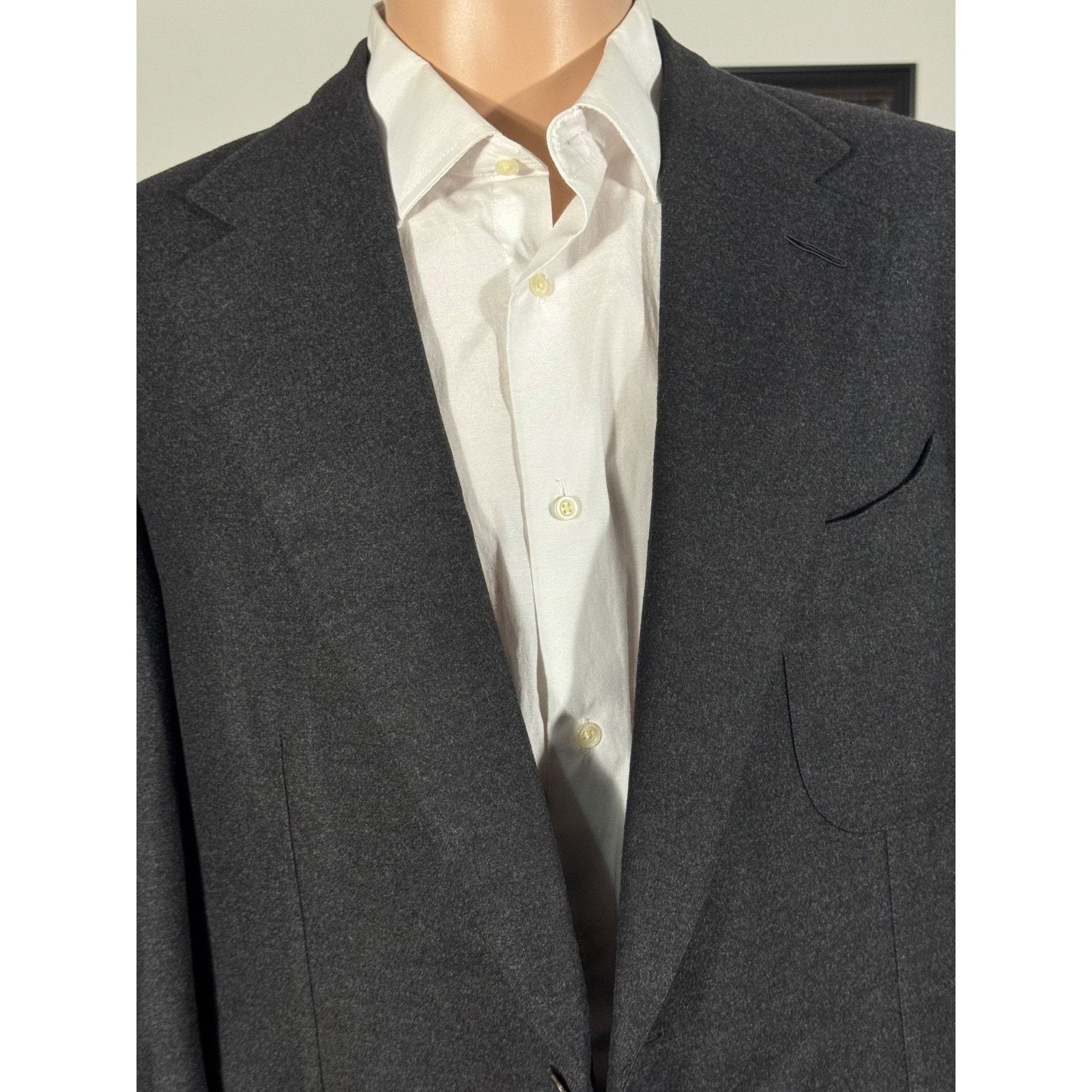 Tom Ford Tom Ford Charcoal Wool Cashmere Flannel Blazer Jacket 56 46 Size 46R - 4 Thumbnail