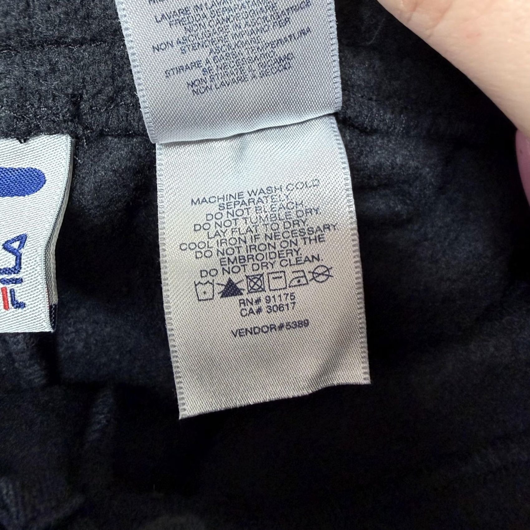 Fila FILA Sweatpants Mens Large Black Fleece Elastic Waist Straight Leg Warm Pockets Size US 33 - 5 Thumbnail