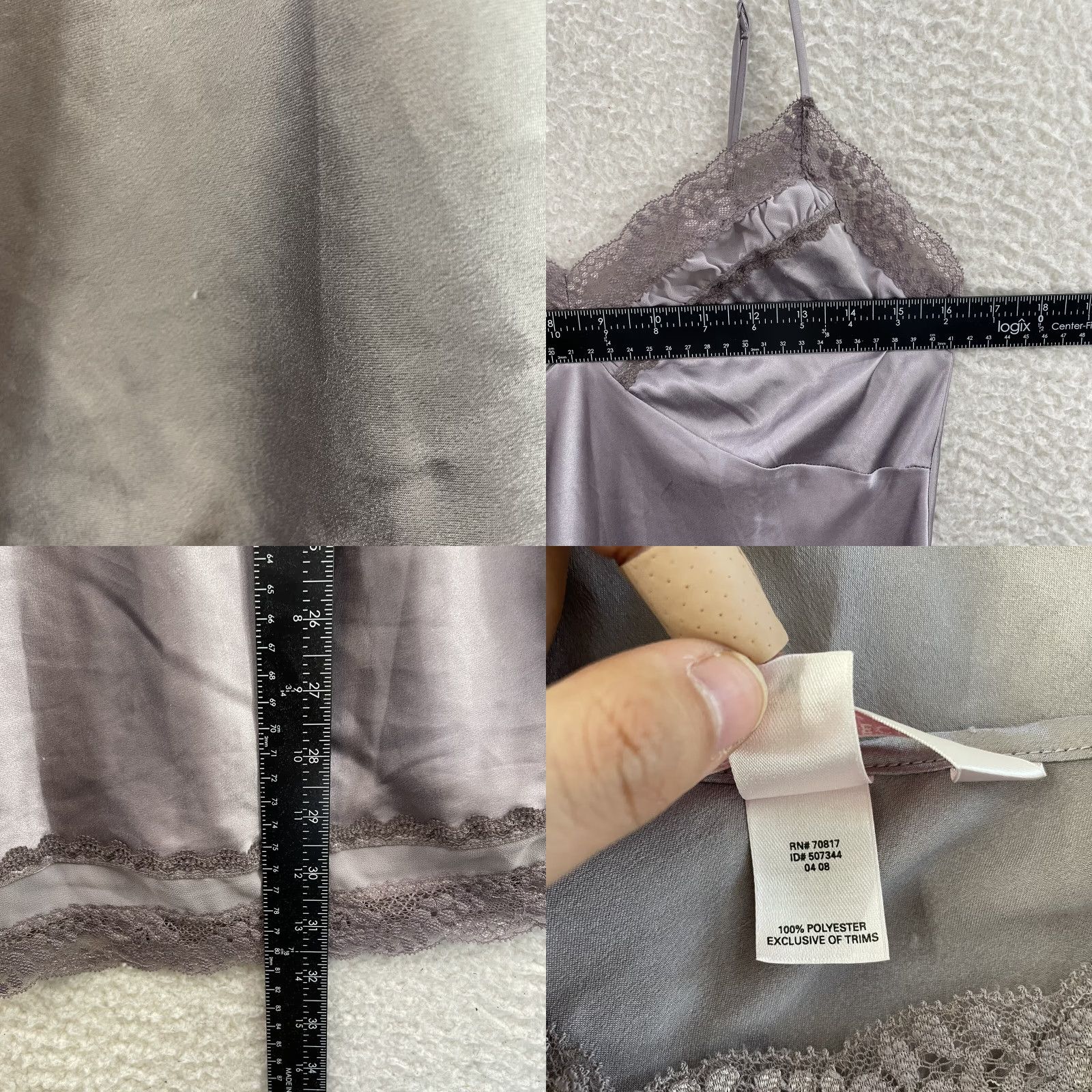 Victoria's Secret VINTAGE Victoria's Secret Slip Dress M Purple Satin Chemise Lingerie Size M / US 6-8 / IT 42-44 - 8 Thumbnail