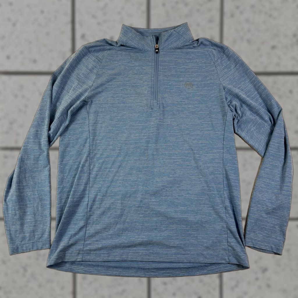 TravisMathew Mens Travis Mathew Golf 1/4 Zip Performance Stretch Tech Pullover Blue Shirt Size US M / EU 48-50 / 2 - 1 Thumbnail