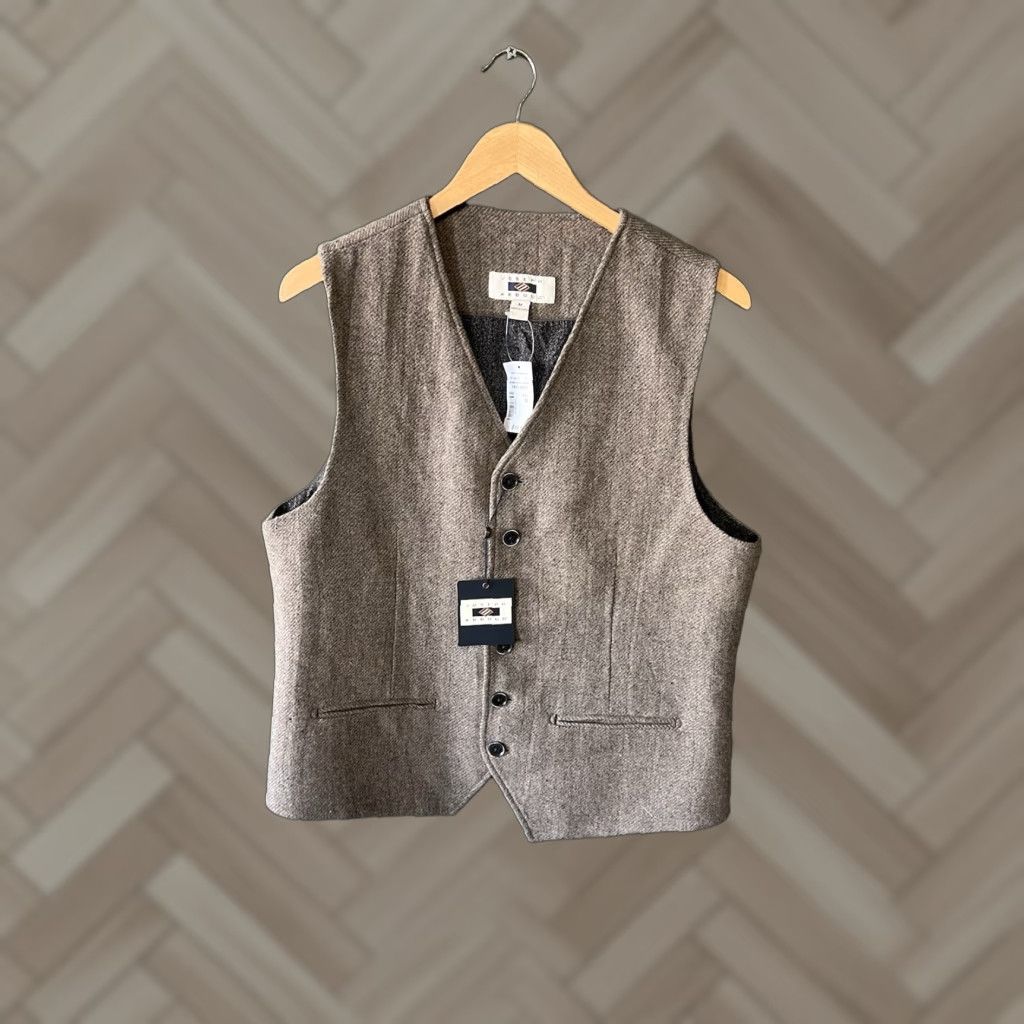 Joseph Abboud Joseph Abboud Vest Adult Medium Brown Wool 5 Button NWT Size US M / EU 48-50 / 2 - 1 Thumbnail