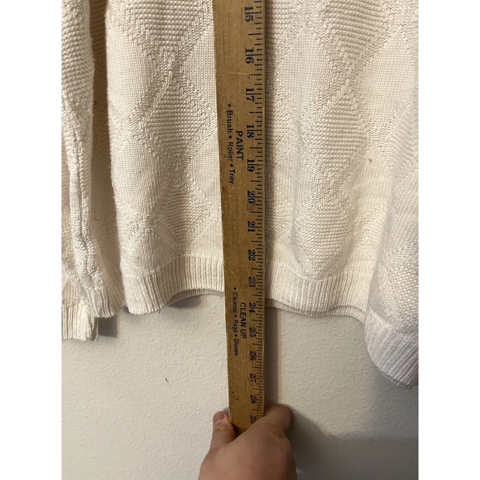 Vintage Alfred Dunner Women's White Mock Neck Sweater Acrylic L Large Pullover Knit Lightweight Size L / US 10 / IT 46 - 4 Thumbnail