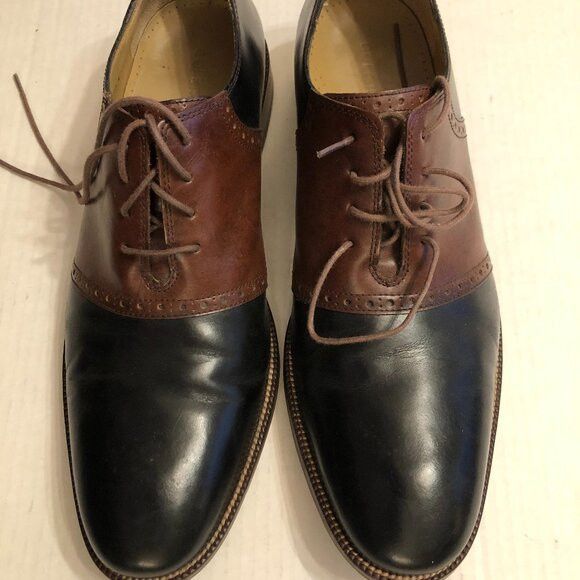Cole Haan COLE HAAN MEN'S BLACK LEATHER DRESS SHOES SIZE: 11M Size US 11 / EU 44 - 1 Thumbnail