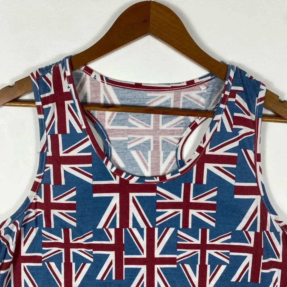 Vintage Vintage GREAT BRITAIN Full Print Tank Tops Tee Medium Size Size US M / EU 48-50 / 2 - 2 Thumbnail