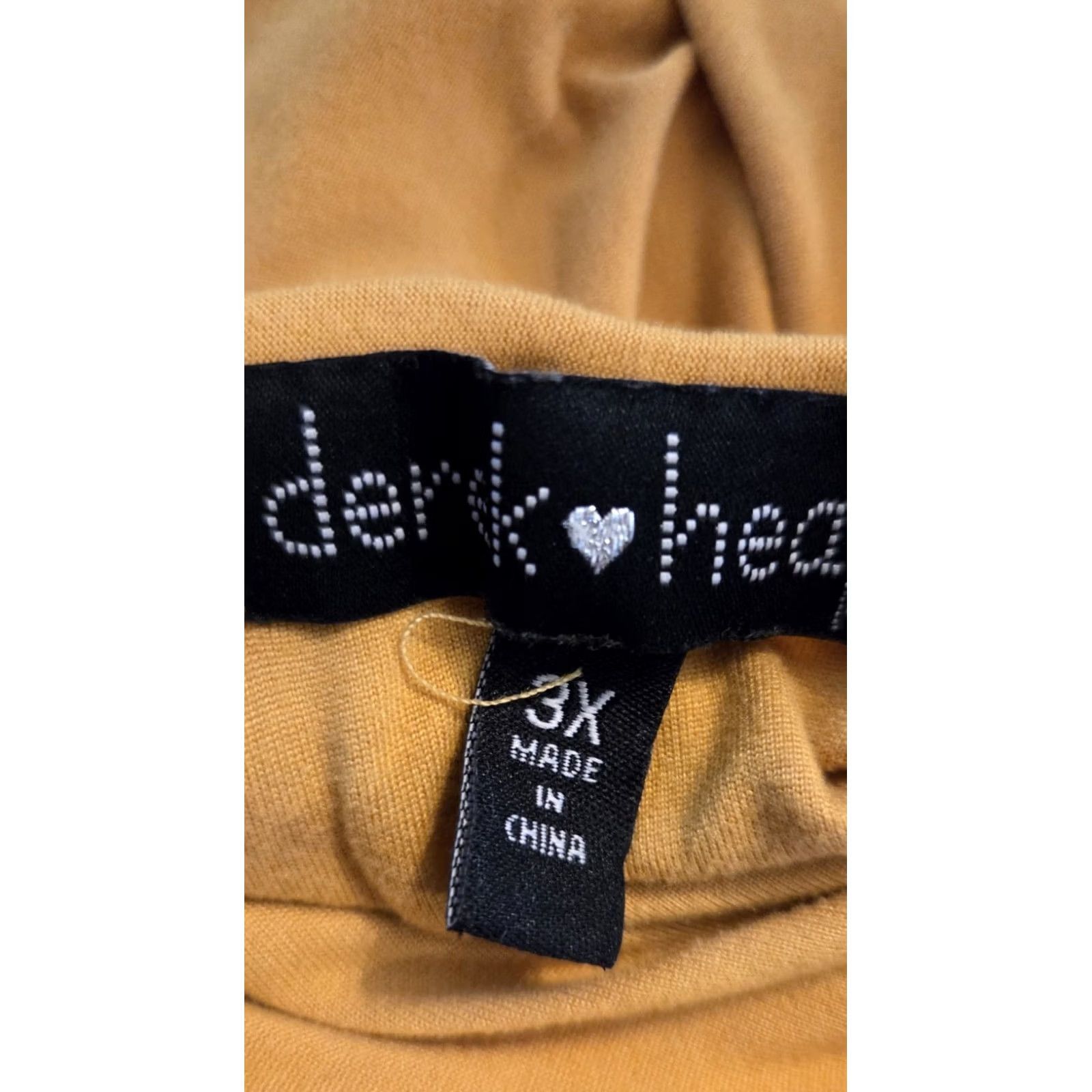 Vintage Derek Heart Mustard Gold Wrap Dress 3X Tortoiseshell Buttons Yellow Women Size XXL / US 16-18 / IT 52-54 - 4 Thumbnail