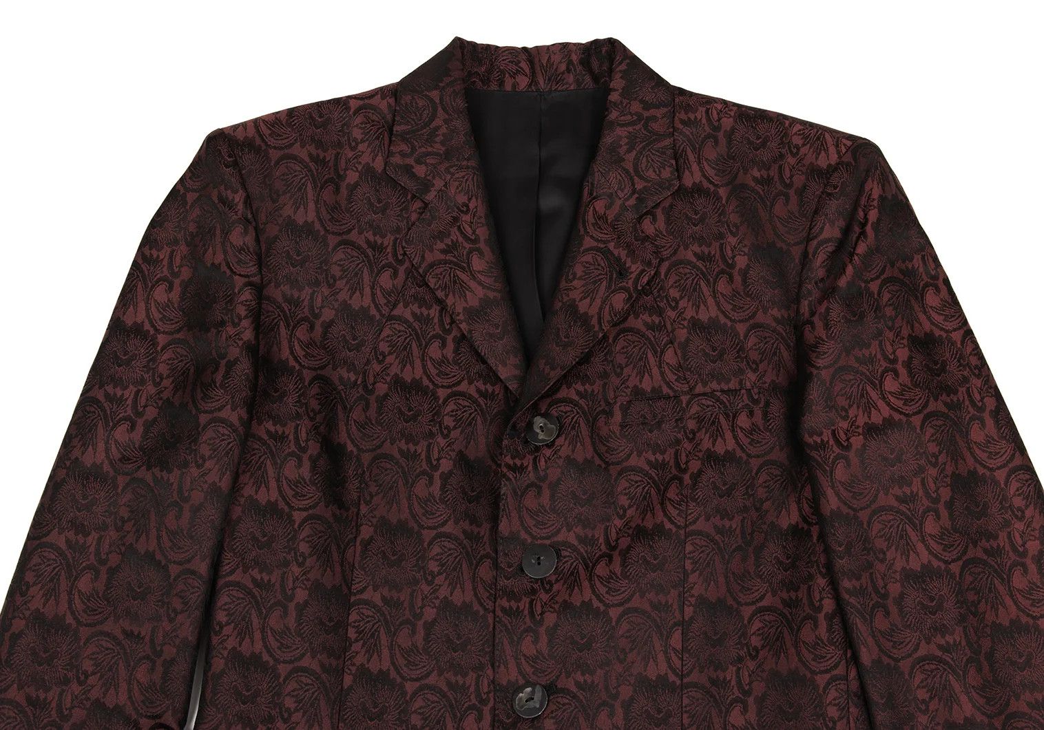Jean Paul Gaultier Damask Jacquard 4B Jacket in Wine Size 48 Size US M / EU 48-50 / 2 - 2 Thumbnail
