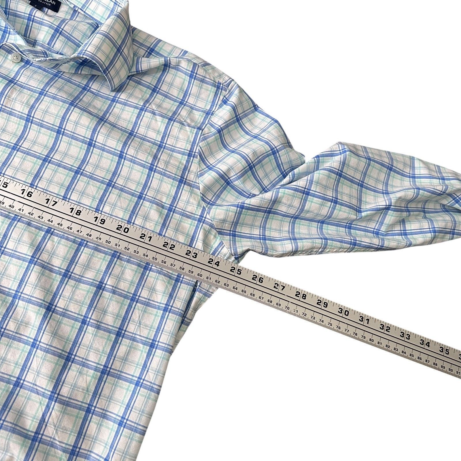 Peter Millar Peter Millar Crown Shirt Men's Large Blue Plaid Button-Up Size US L / EU 52-54 / 3 - 8 Thumbnail