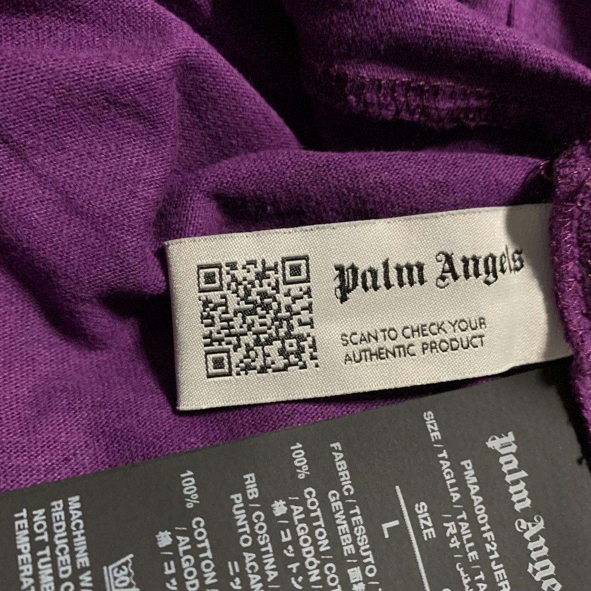 Palm Angels Palm Angels Large Classic Bear Purple Tee Size US L / EU 52-54 / 3 - 7 Thumbnail