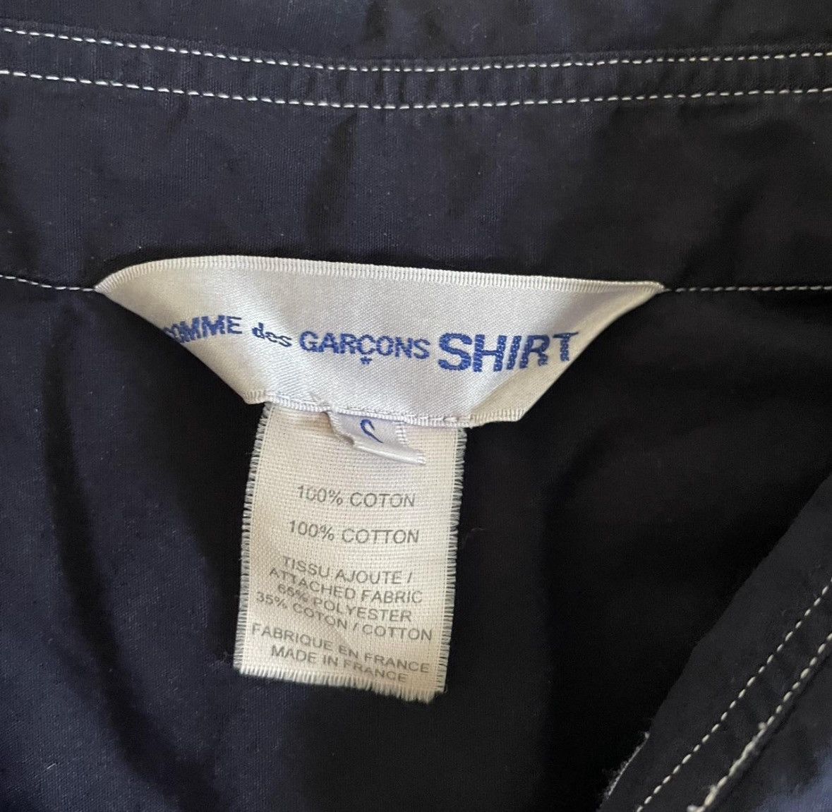 Comme des Garcons 2002 COMMES DES GARCON navy and blue panelled shirt Size US S / EU 44-46 / 1 - 3 Thumbnail