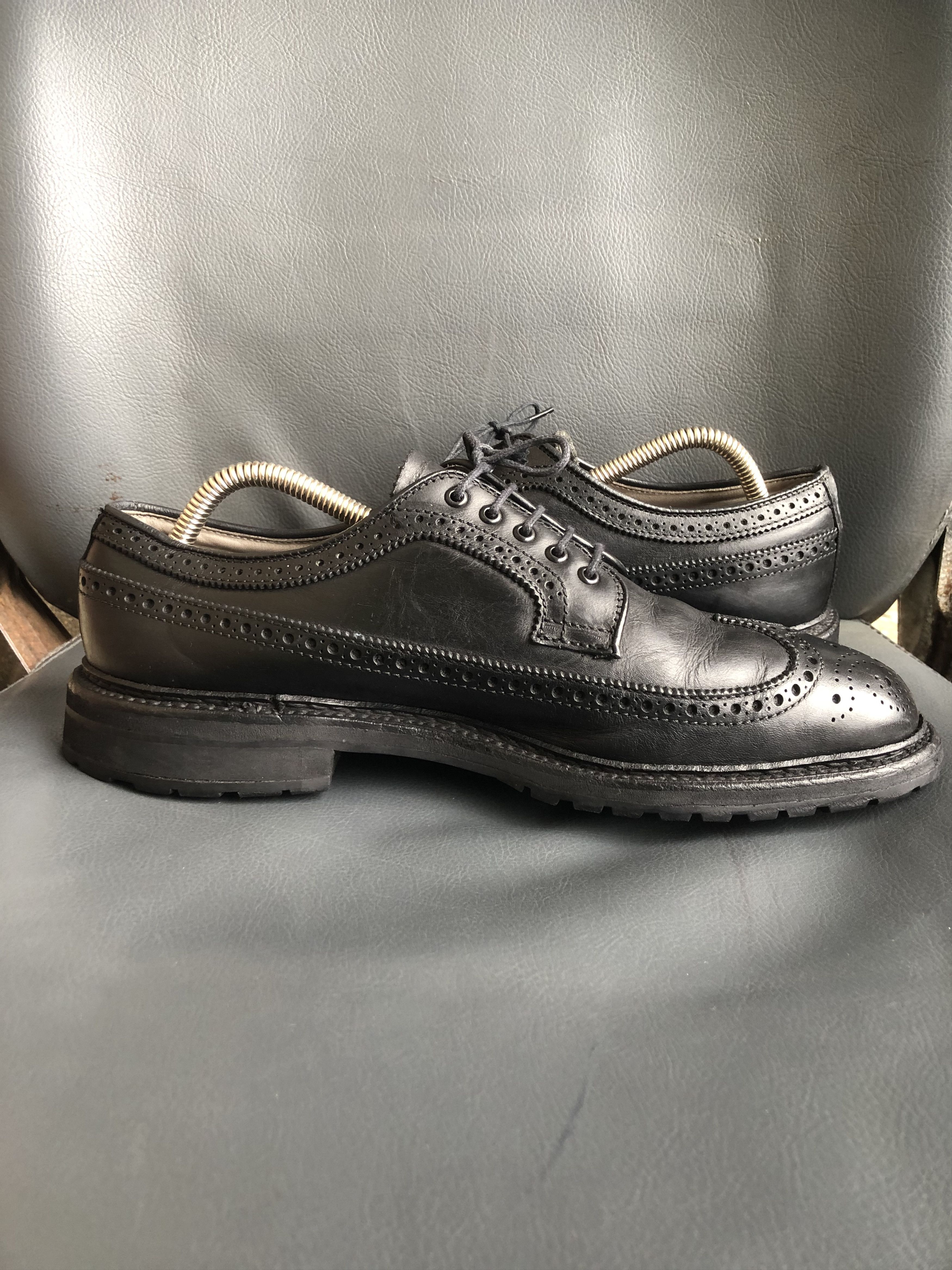 Alden Alden 97918 Black Leather Men’s Wingtip shoes Size 8 C/Em Size US 8 / EU 41 - 5 Thumbnail
