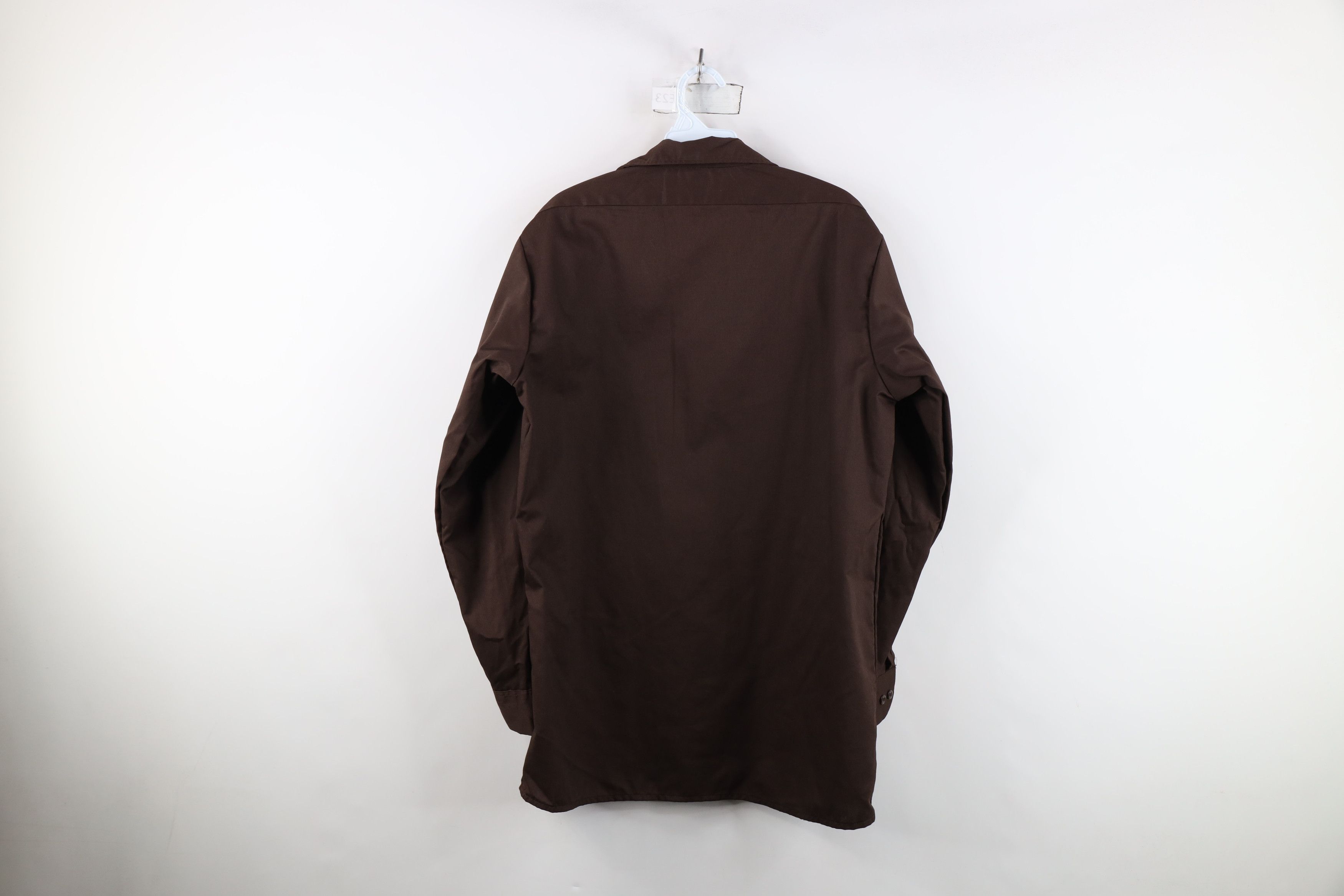 Dickies Vintage 90s Dickies Workwear Mechanic Button Shirt Brown USA Size US M / EU 48-50 / 2 - 10 Thumbnail