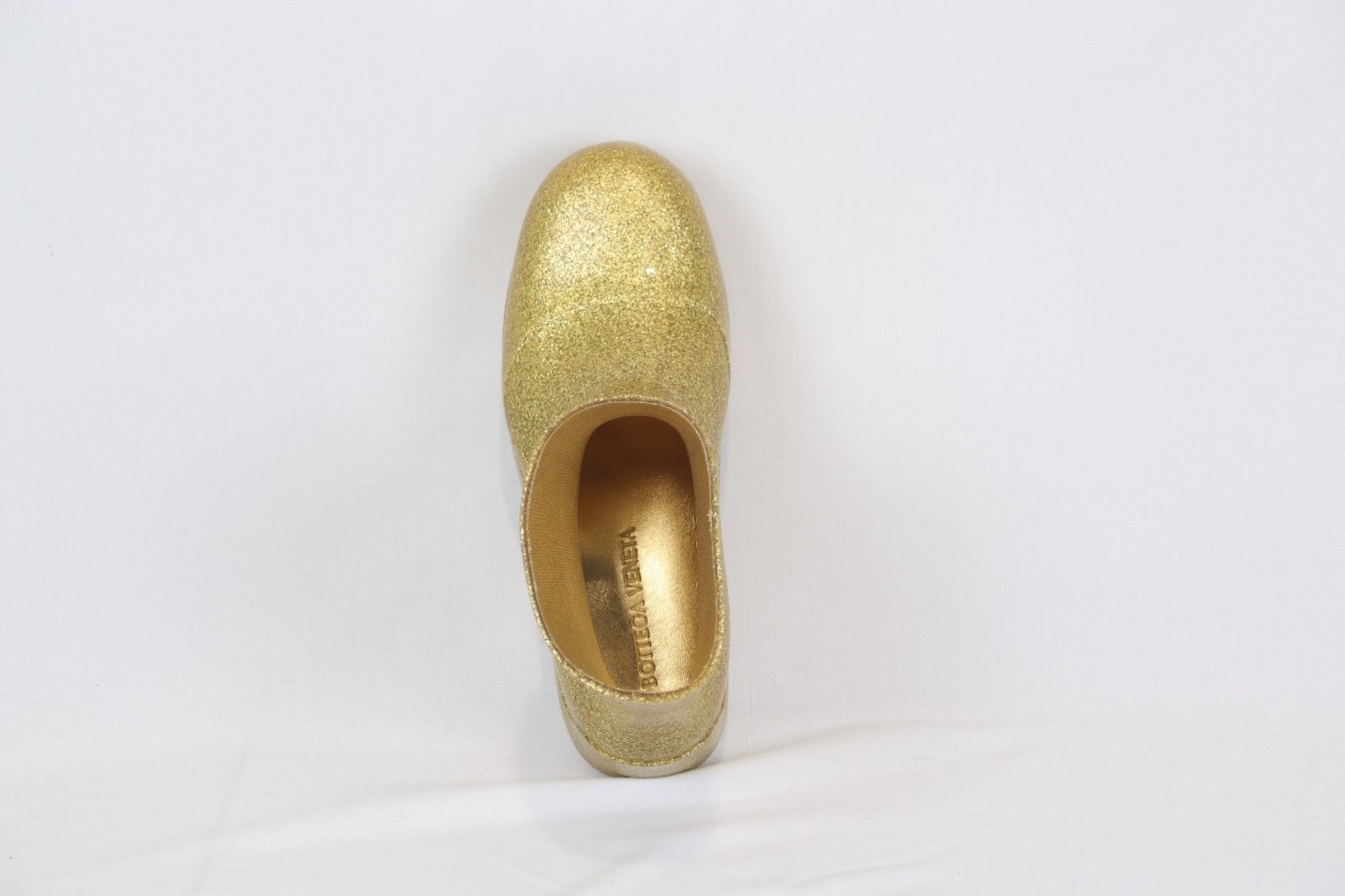 Bottega Veneta Puddle Ankle Sparkle Rubber Boot in Gold Size US 11 / EU 44 - 3 Thumbnail