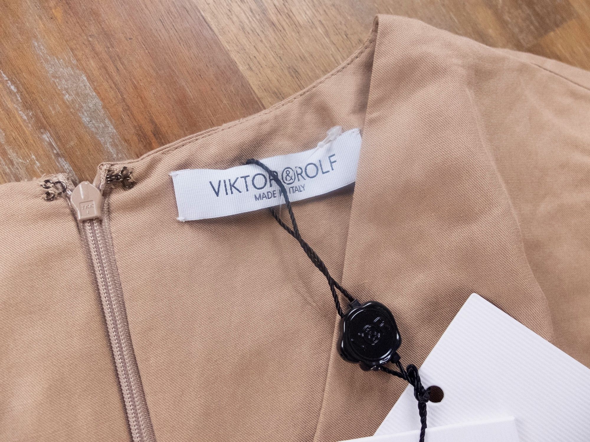Viktor & Rolf VIKTOR & ROLF beige linen cotton belted sheath dress 8 44 Size M / US 6-8 / IT 42-44 - 6 Thumbnail