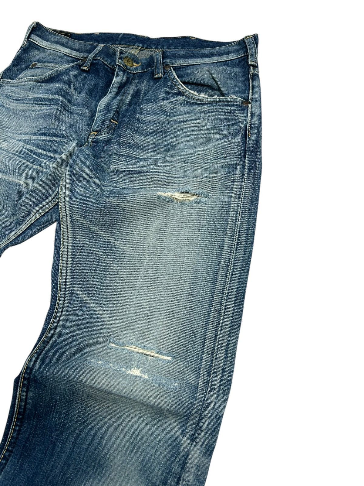 Tornado Mart Flare Lee Rider Jean Mud Washed Distressed Dystopian Design Size US 32 / EU 48 - 7 Thumbnail