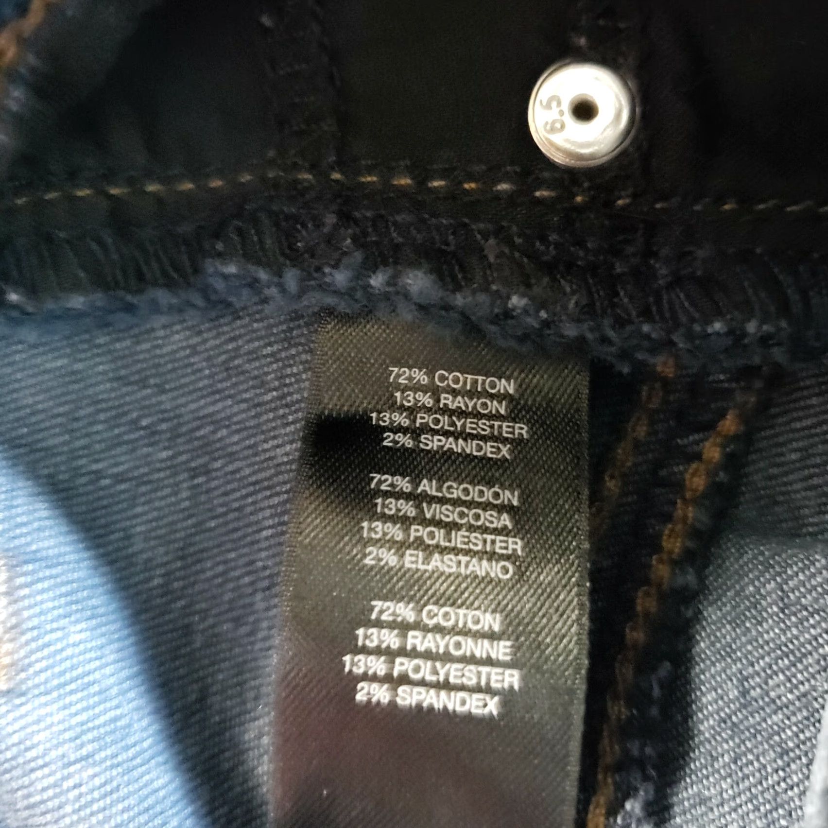 Vintage Chico's So Lifting Womens Jeans Blue 6 Mid Rise Dark Wash Regular Cotton Blend Zip Straight 31.5 Inseam Womens Size 28" / US 6 / IT 42 - 7 Thumbnail